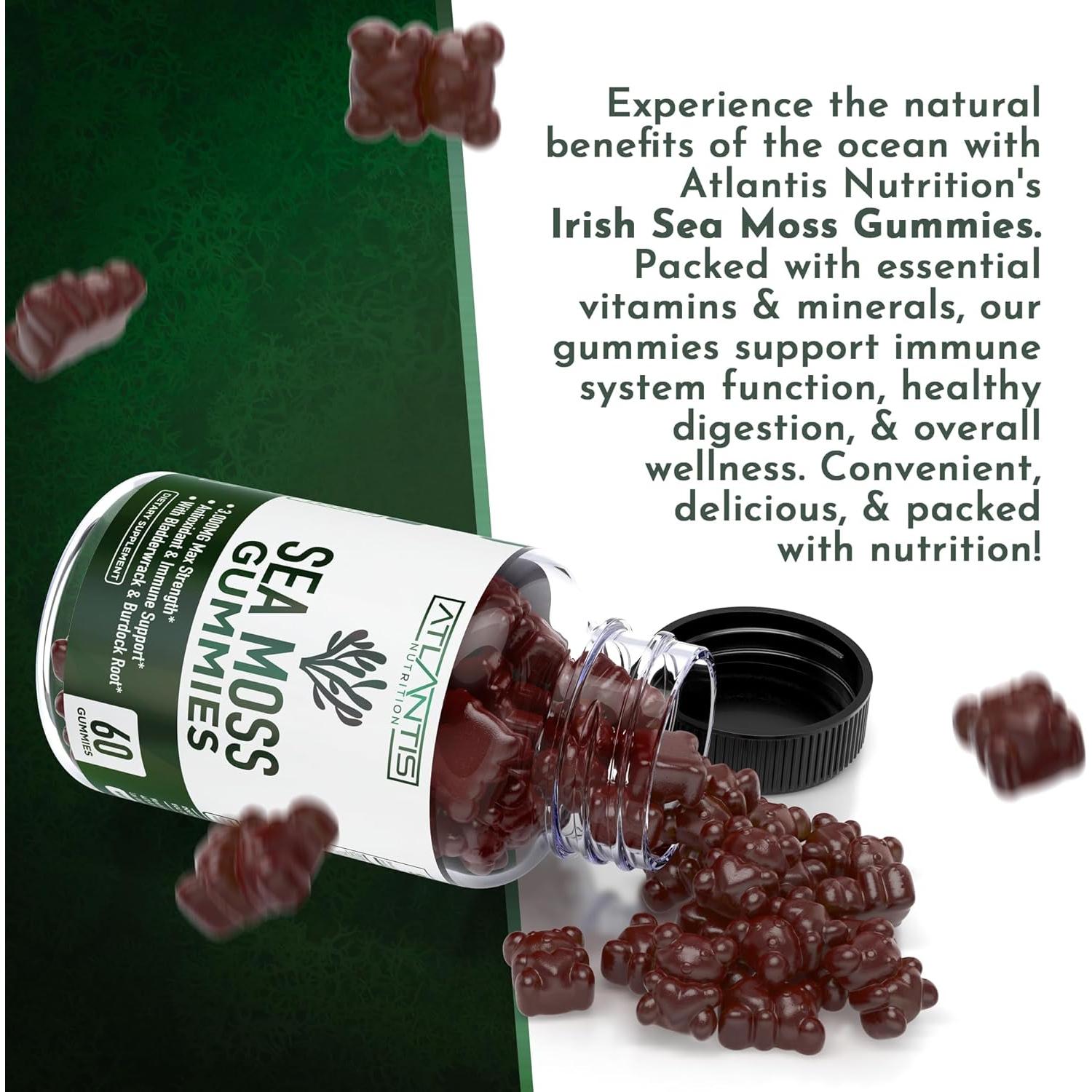 Gomitas de Musgo Marino Irlandés Atlantis Nutrition 60 Unidades