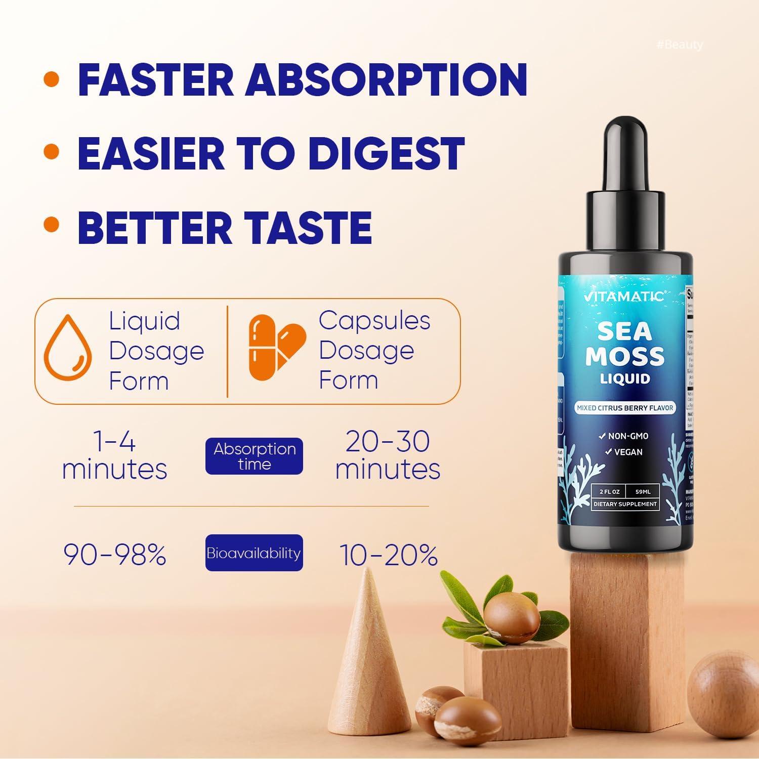 Suplemento Líquido de Musgo Marino Vitamatic 2800 mg 4 oz