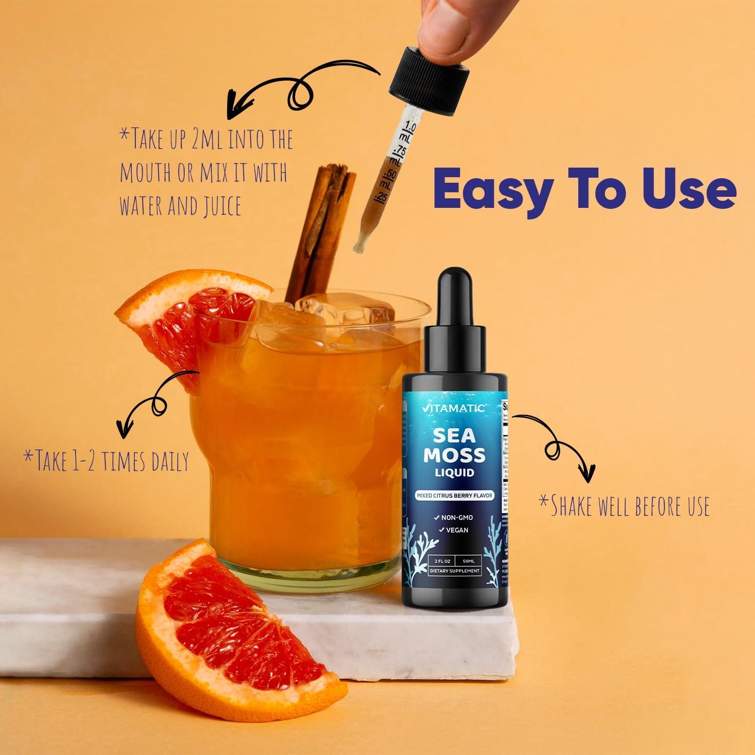 Suplemento Líquido de Musgo Marino Vitamatic 2800 mg 4 oz