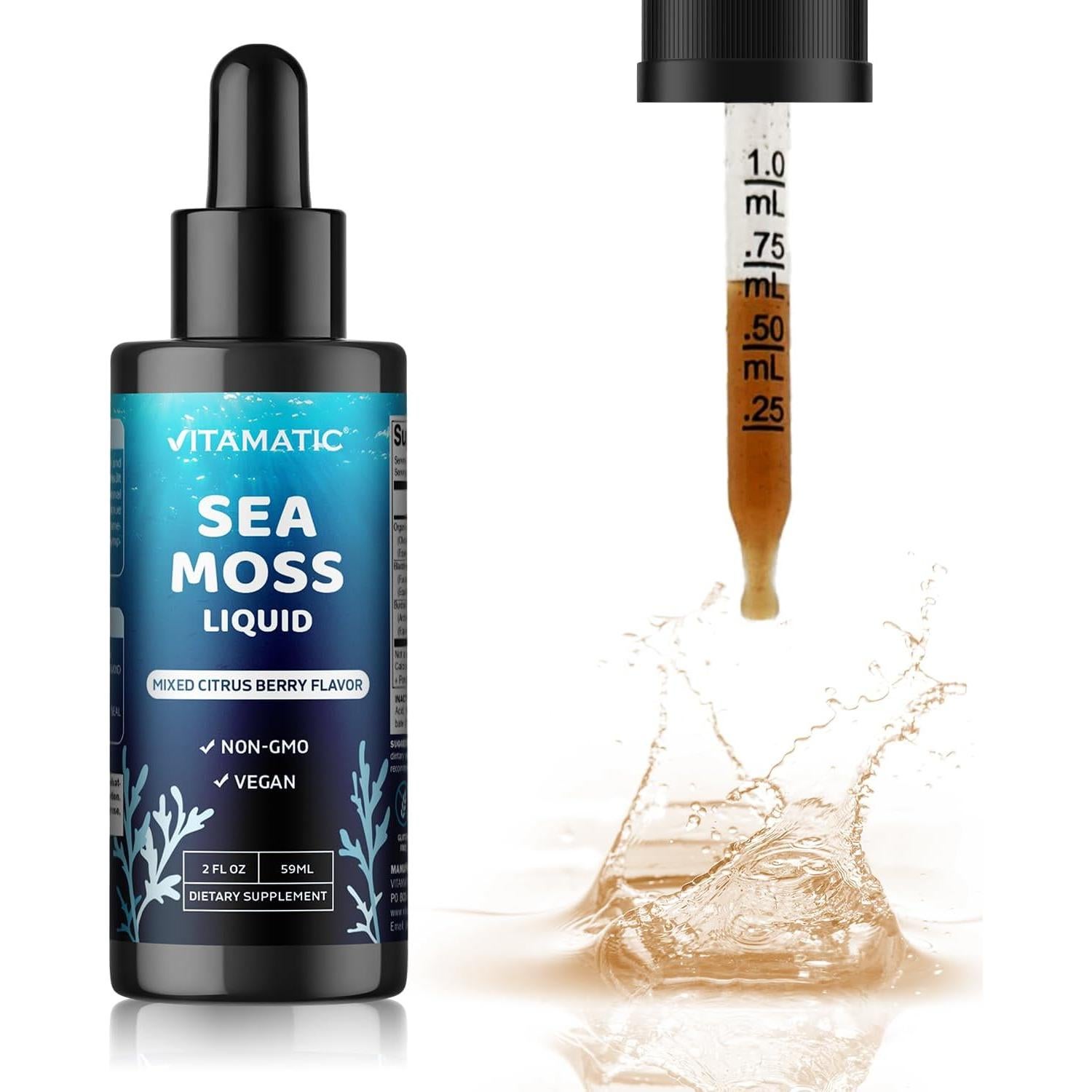 Suplemento Líquido de Musgo Marino Vitamatic 2800 mg 4 oz