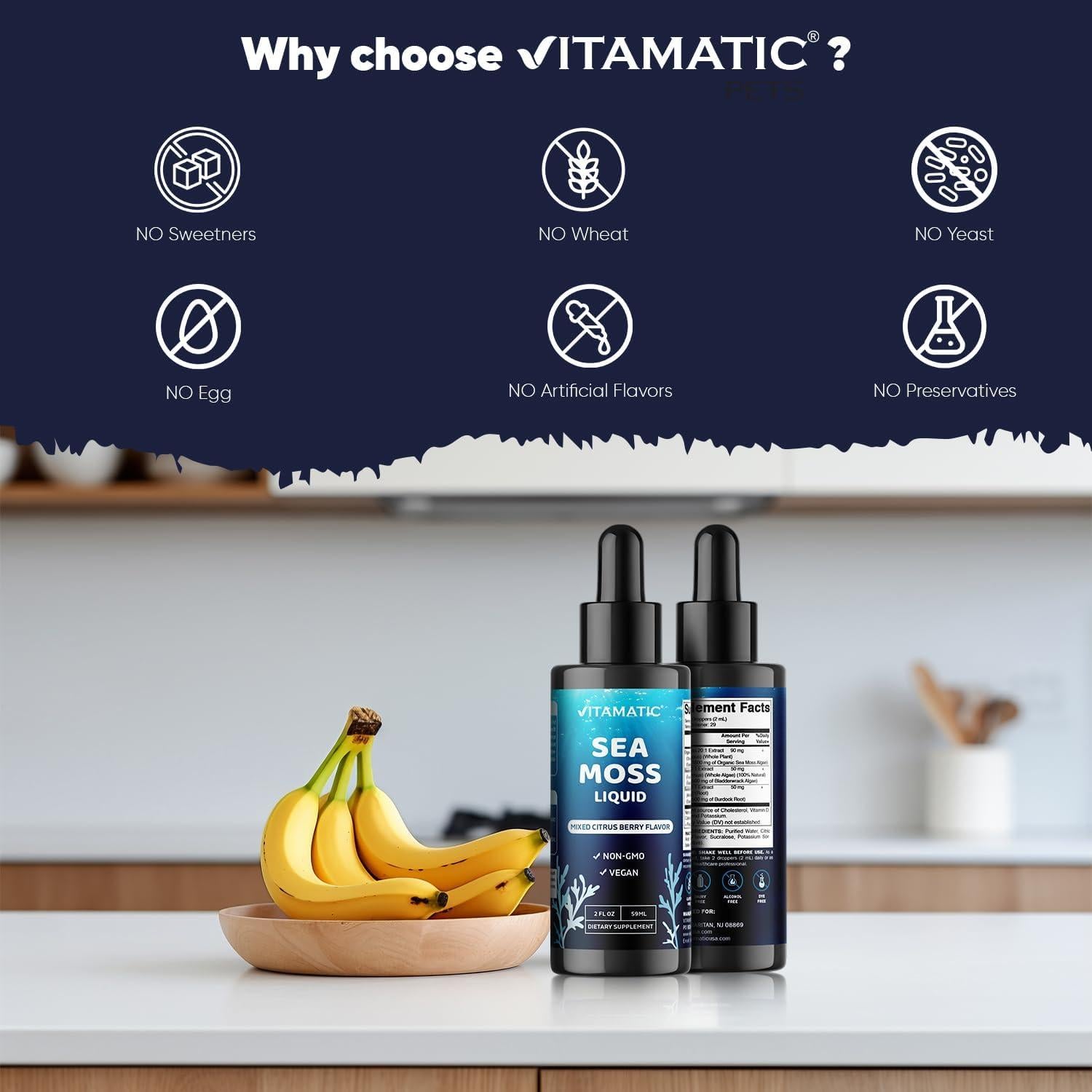 Suplemento Líquido de Musgo Marino Vitamatic 2800 mg 4 oz