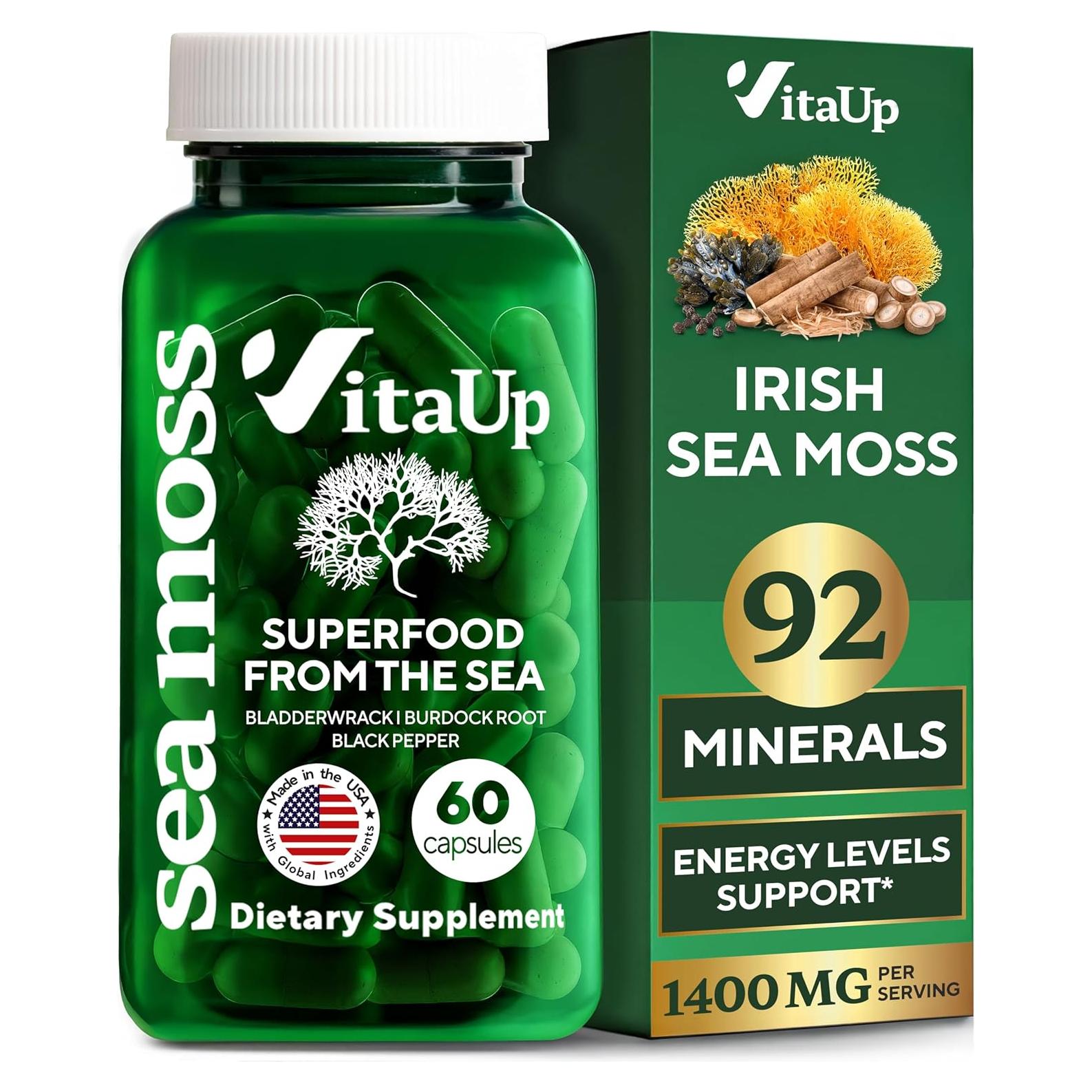 Cápsulas de Musgo Marino Irlandés VitaUp 60 Veganas