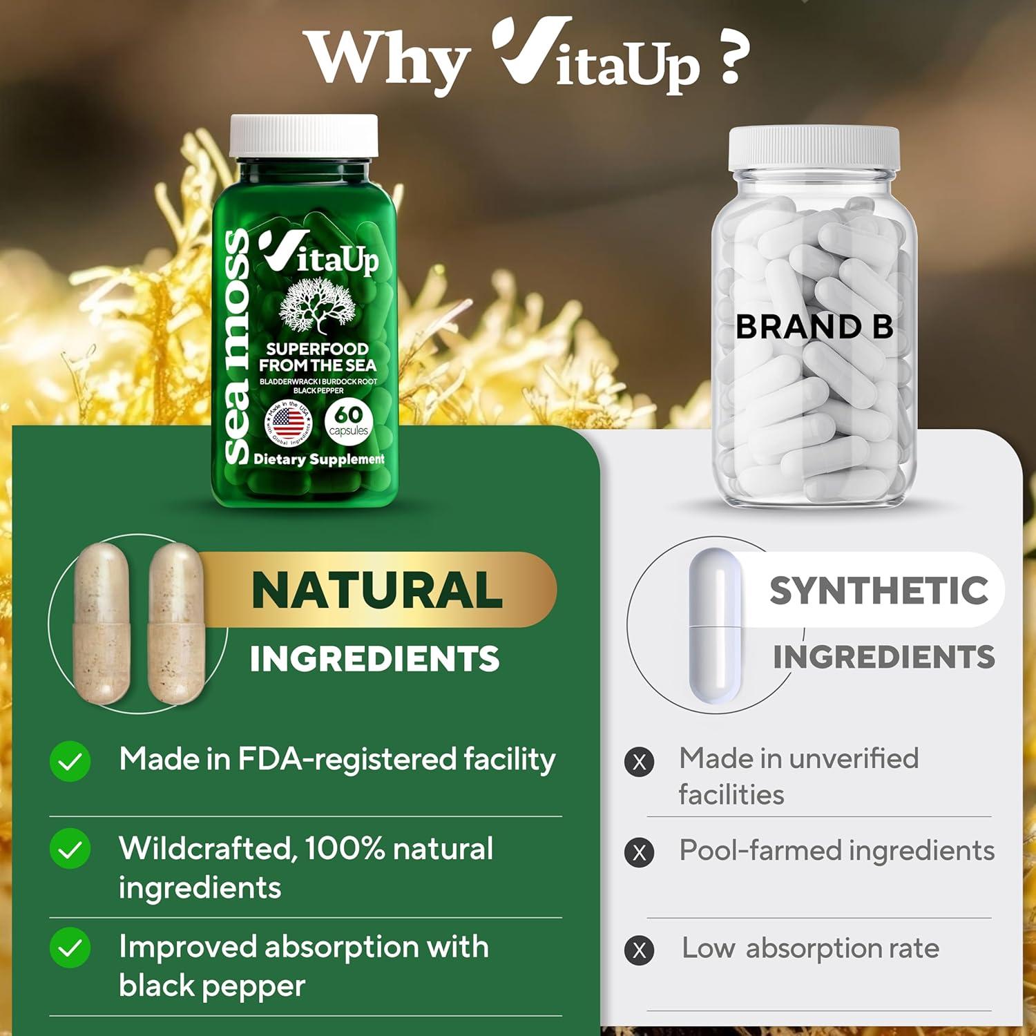 Cápsulas de Musgo Marino Irlandés VitaUp 60 Veganas