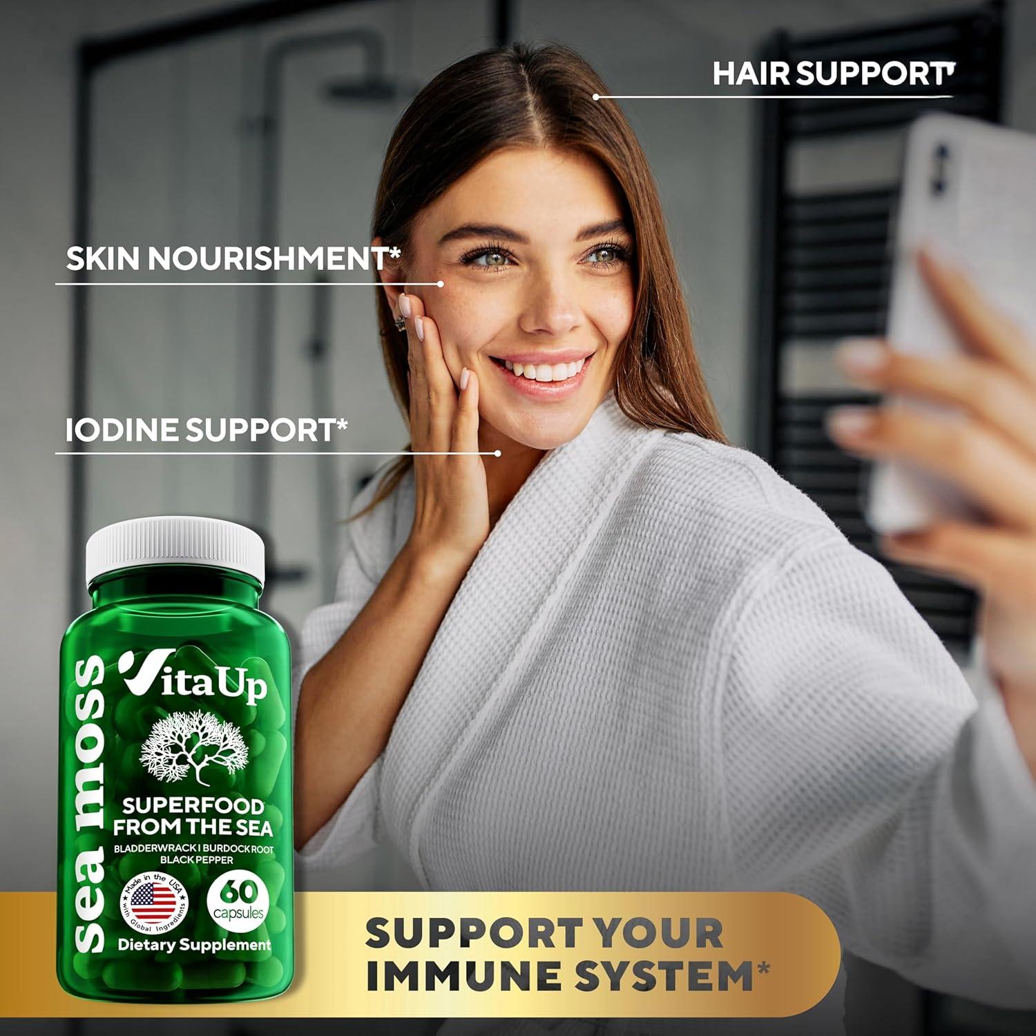 Cápsulas de Musgo Marino Irlandés VitaUp 60 Veganas