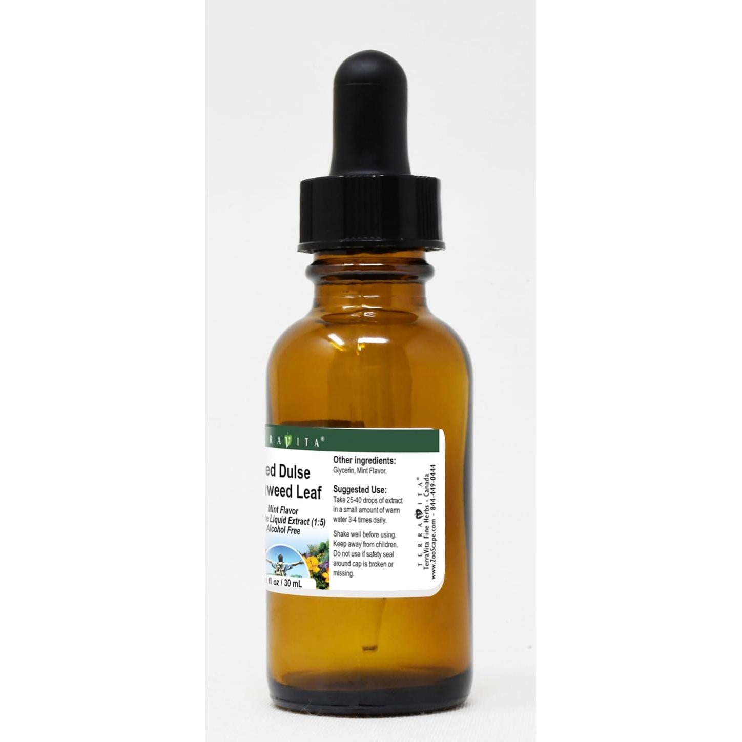 Extracto Líquido de Glicerina de Alga Roja Dulse TerraVita 28.35 g Sabor Menta