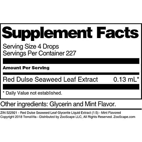 Extracto Líquido de Glicerina de Alga Roja Dulse TerraVita 28.35 g Sabor Menta
