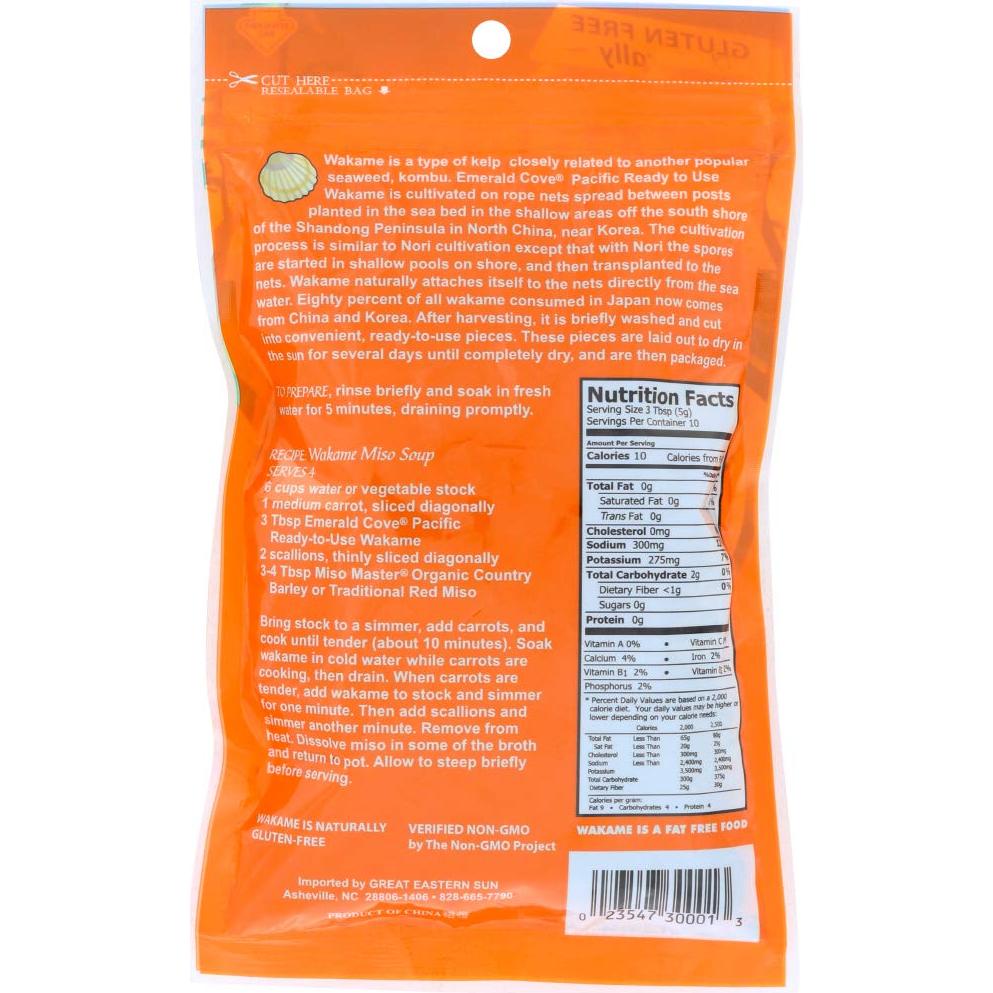 Alga Wakame seca premium del Pacífico 100g lista para usar