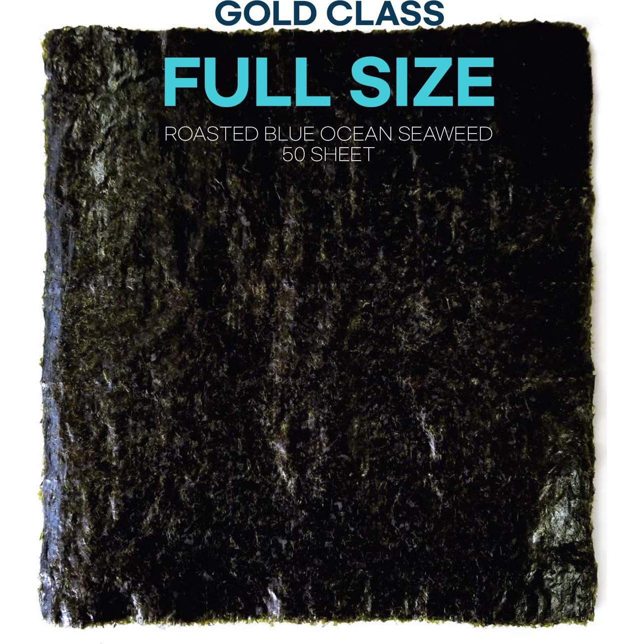 Hojas de Alga Nori Blue Ocean 100 Hojas 280g Orgánico