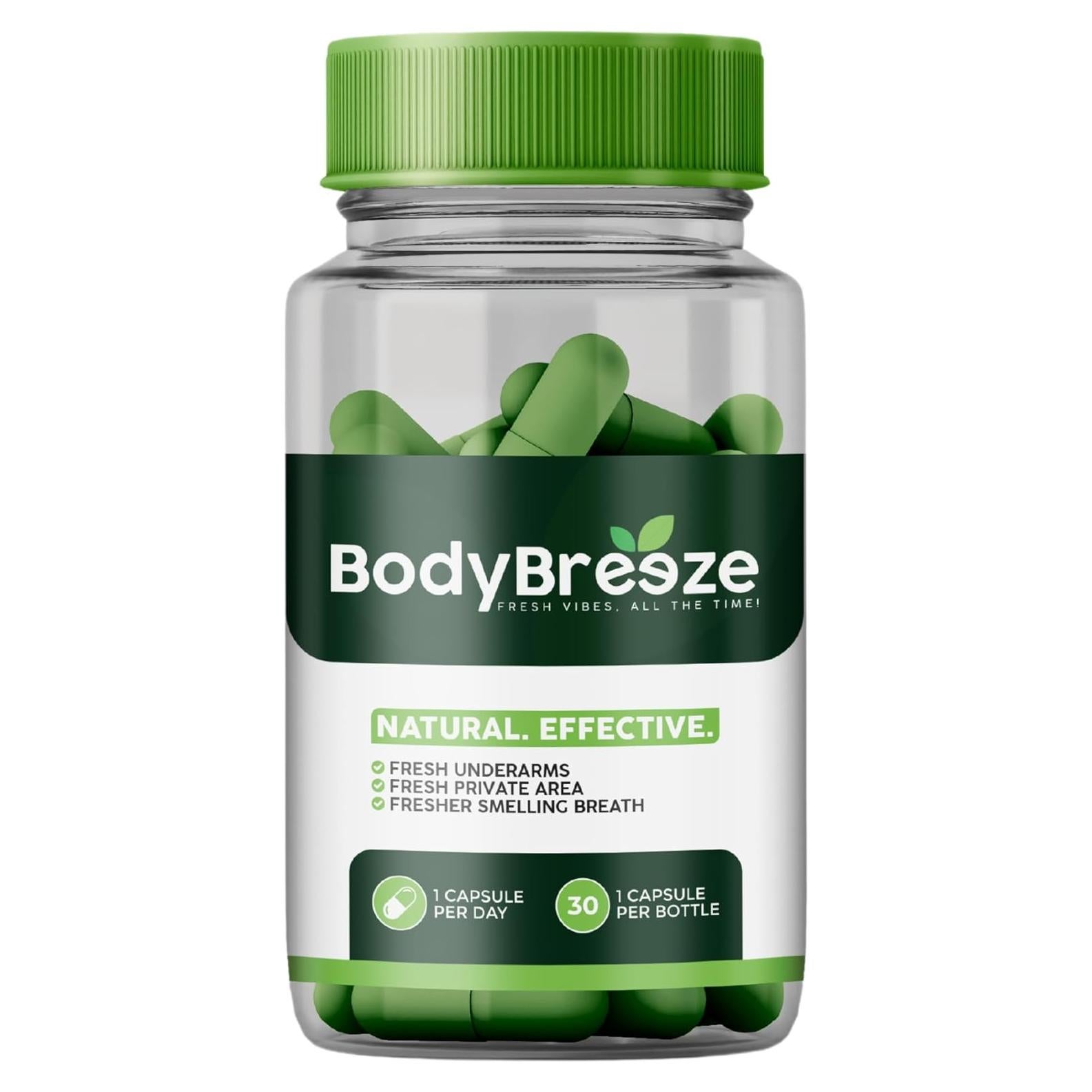 Suplemento Desodorante Interno BodyBreeze 30 Cápsulas Vegano