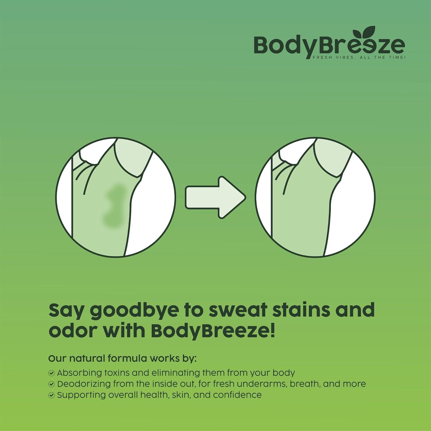 Suplemento Desodorante Interno BodyBreeze 30 Cápsulas Vegano