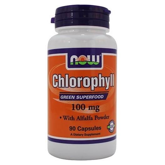 Clorofila NOW Foods 100 mg 90 Cápsulas Salud Natural