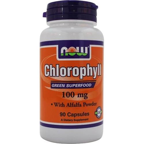 Clorofila NOW Foods 100 mg 90 Cápsulas Salud Natural