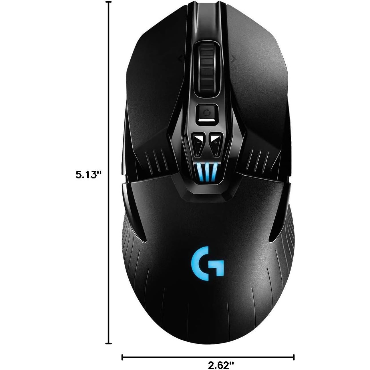 Logitech G903 LIGHTSPEED Wireless Gaming Mouse W/ Hero 25K Sensor, PowerPlay Compatible, 140+ Hour with Rechargeable Battery and Lightsync RGB, Ambidextrous, 107G+10G optional, 25,600 DPI, Black