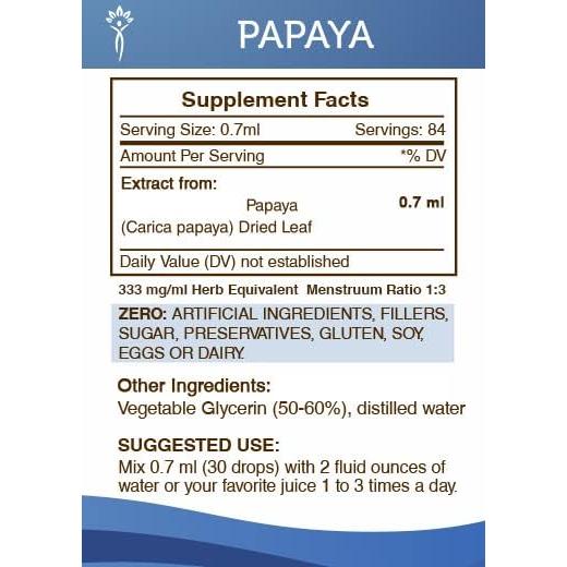 Extracto Líquido de Papaya Sin Alcohol 59.15 ml Secretos de la Tribu