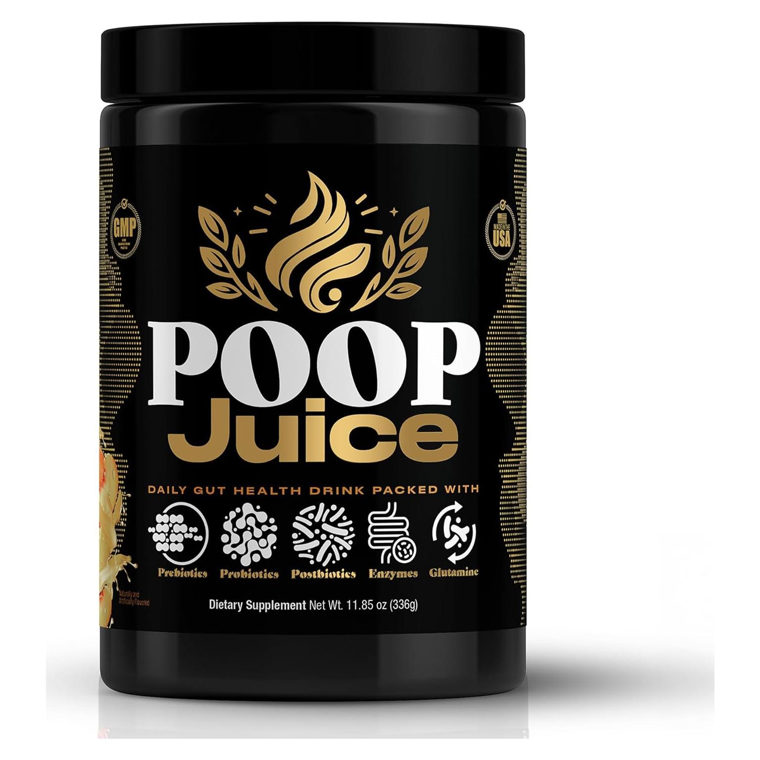 Jugo de Caca 5-en-1 Salud Intestinal BURI 338g Durazno y Mango