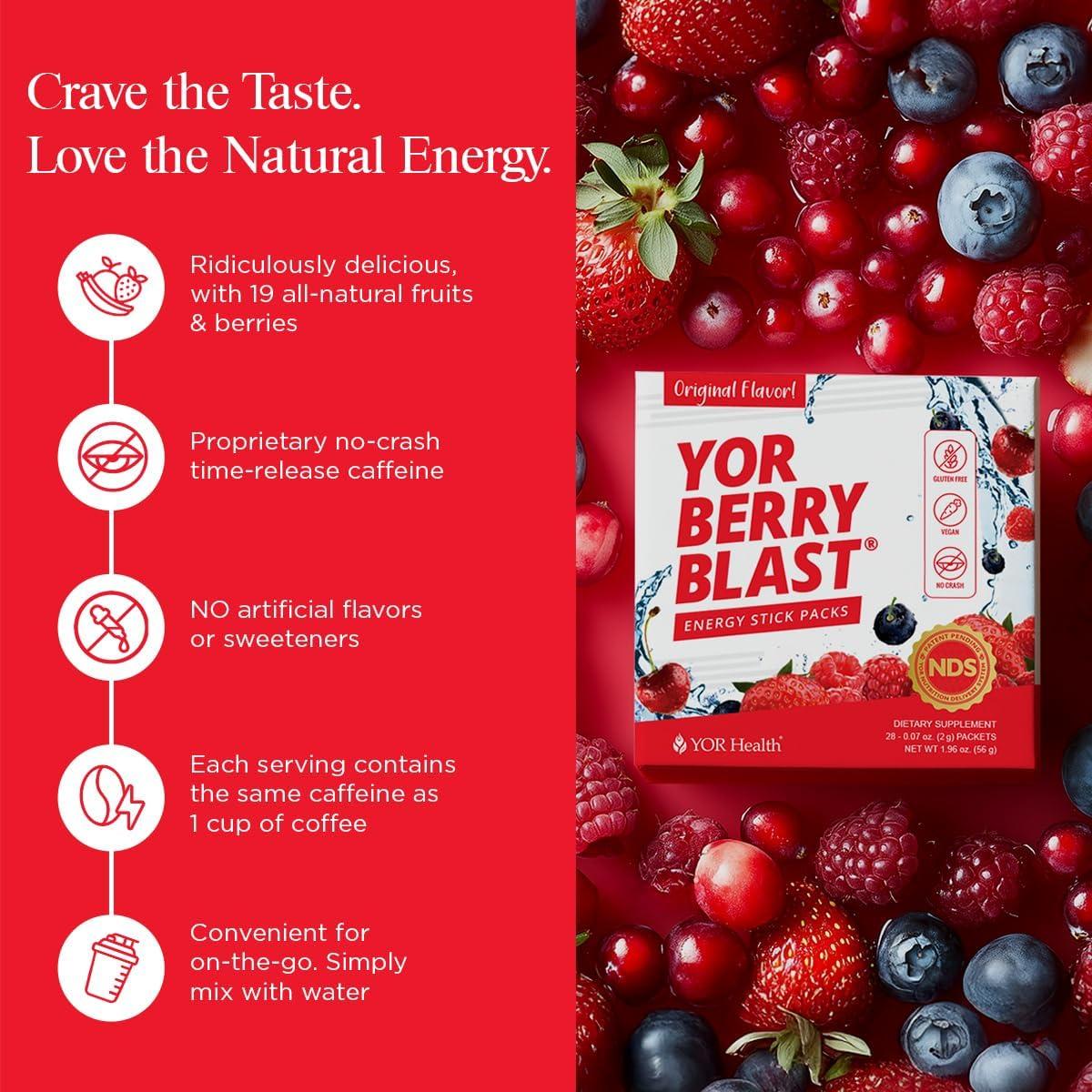 YOR Explosión de Bayas 6-en-1 Energía Natural 95g