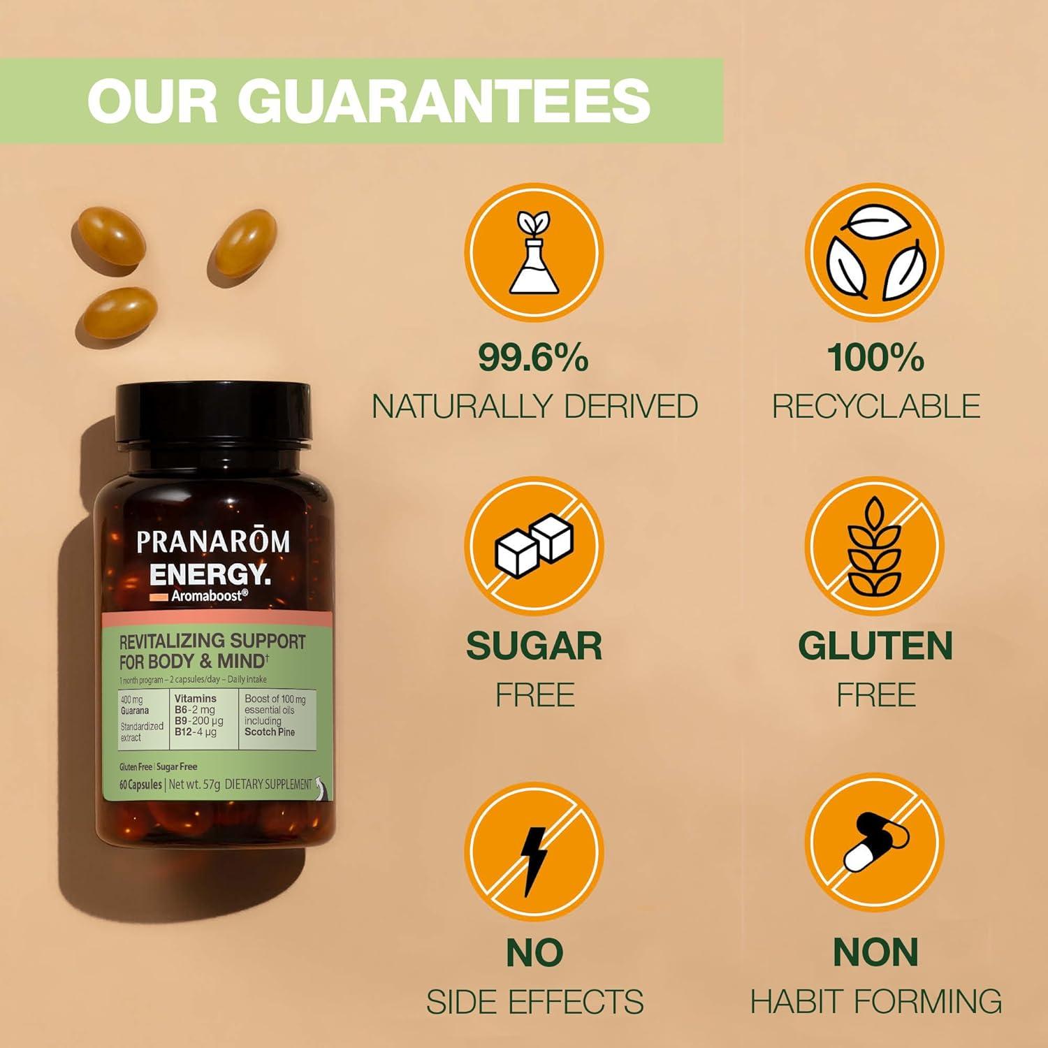 Suplemento Herbal Pranarom Aromaboost Energía 60 Cápsulas