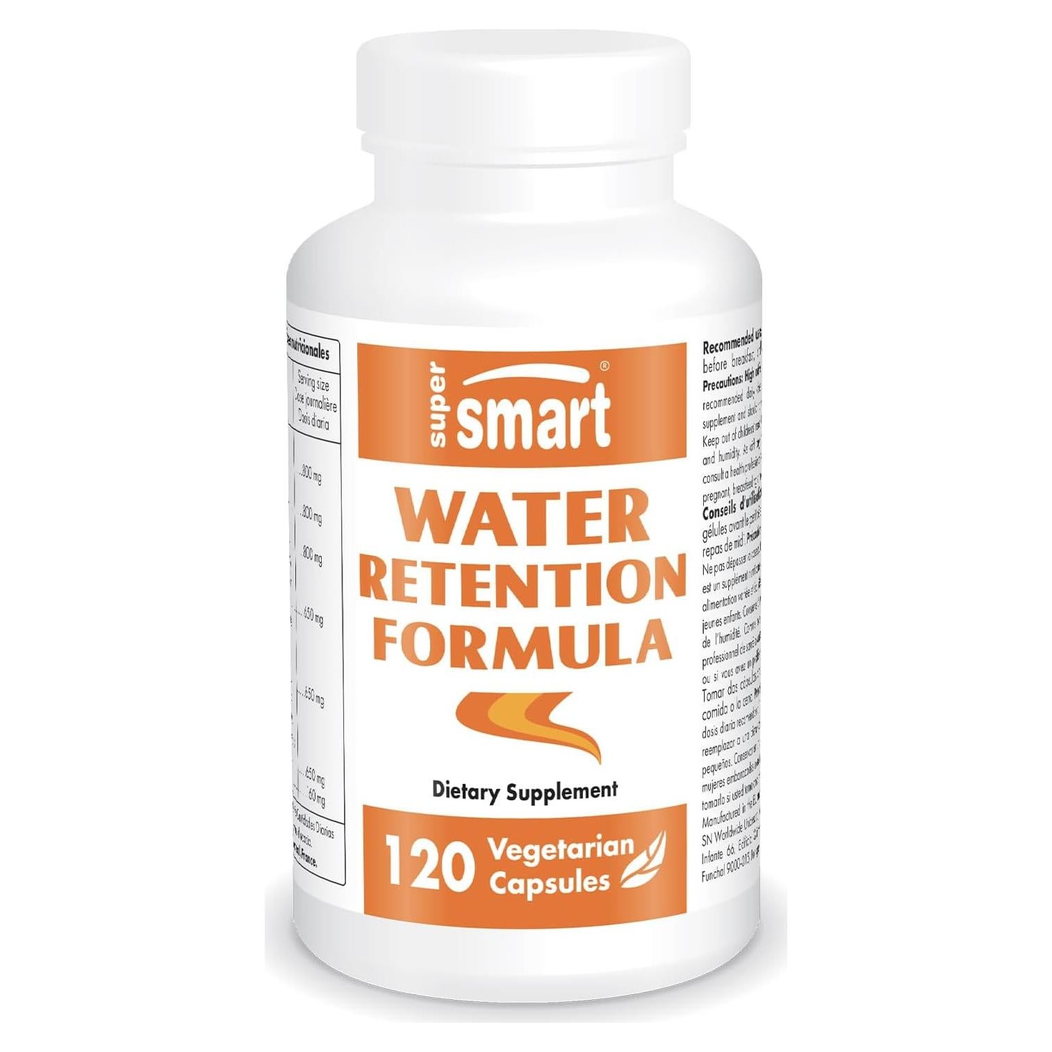 Suplemento Natural Supersmart para Retención de Agua - 120 Cápsulas