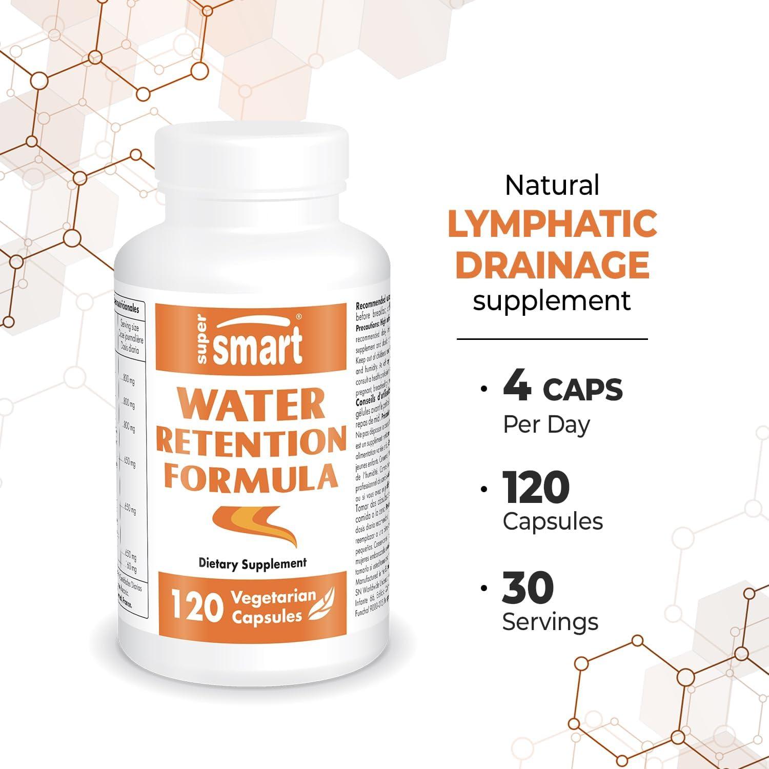 Suplemento Natural Supersmart para Retención de Agua - 120 Cápsulas