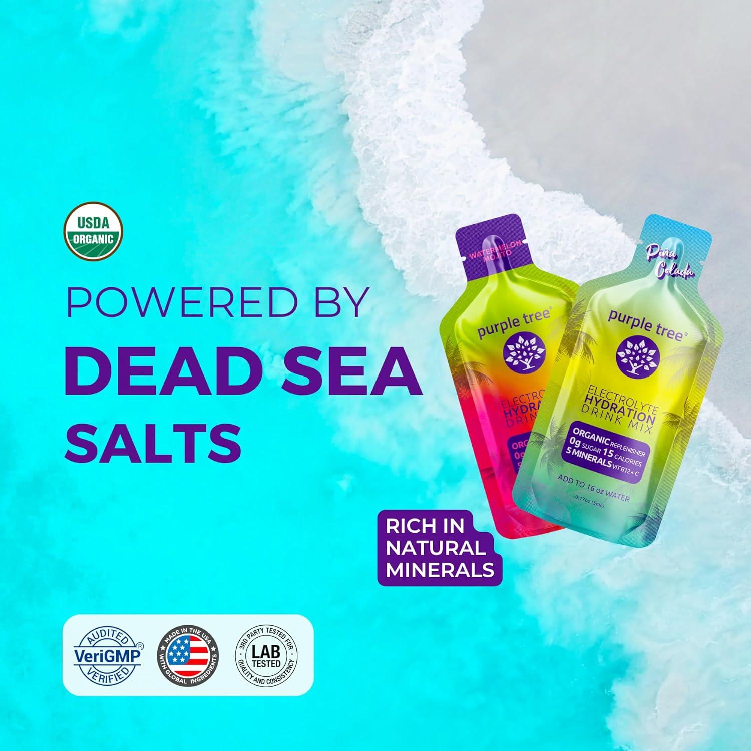 Hidratación Electrolitos Orgánicos Purple Tree 15 Paquetes 5.3ml