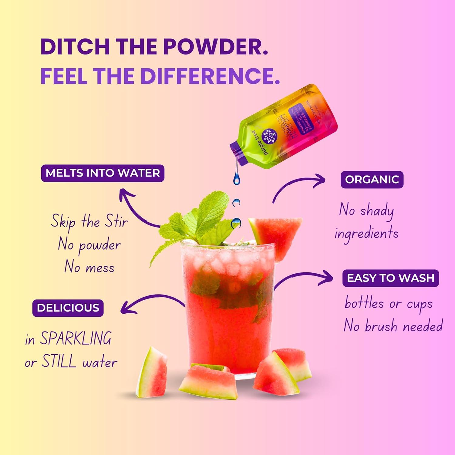 Hidratación Electrolitos Orgánicos Purple Tree 15 Paquetes 5.3ml