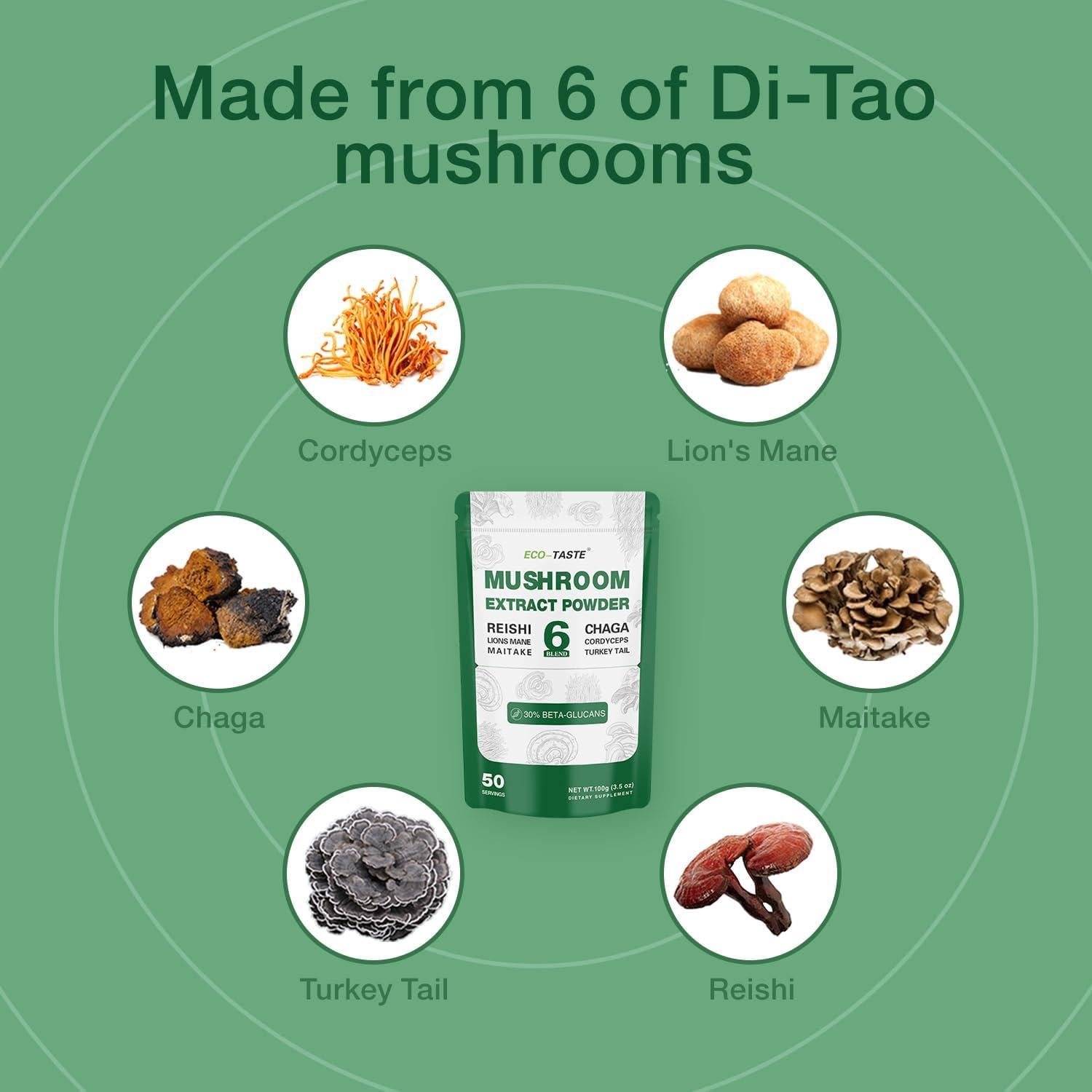 Polvo de Champiñón ECO-TASTE 100g - Beta-D-Glucano 30%