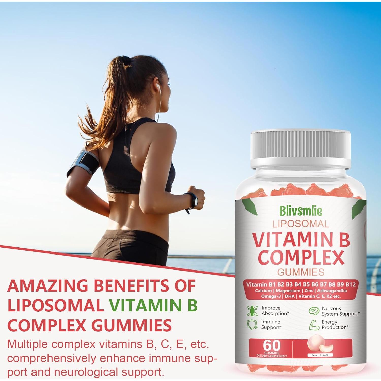 Suplemento Gominolas Complejo Vitamina B Liposomal 60 Unidades