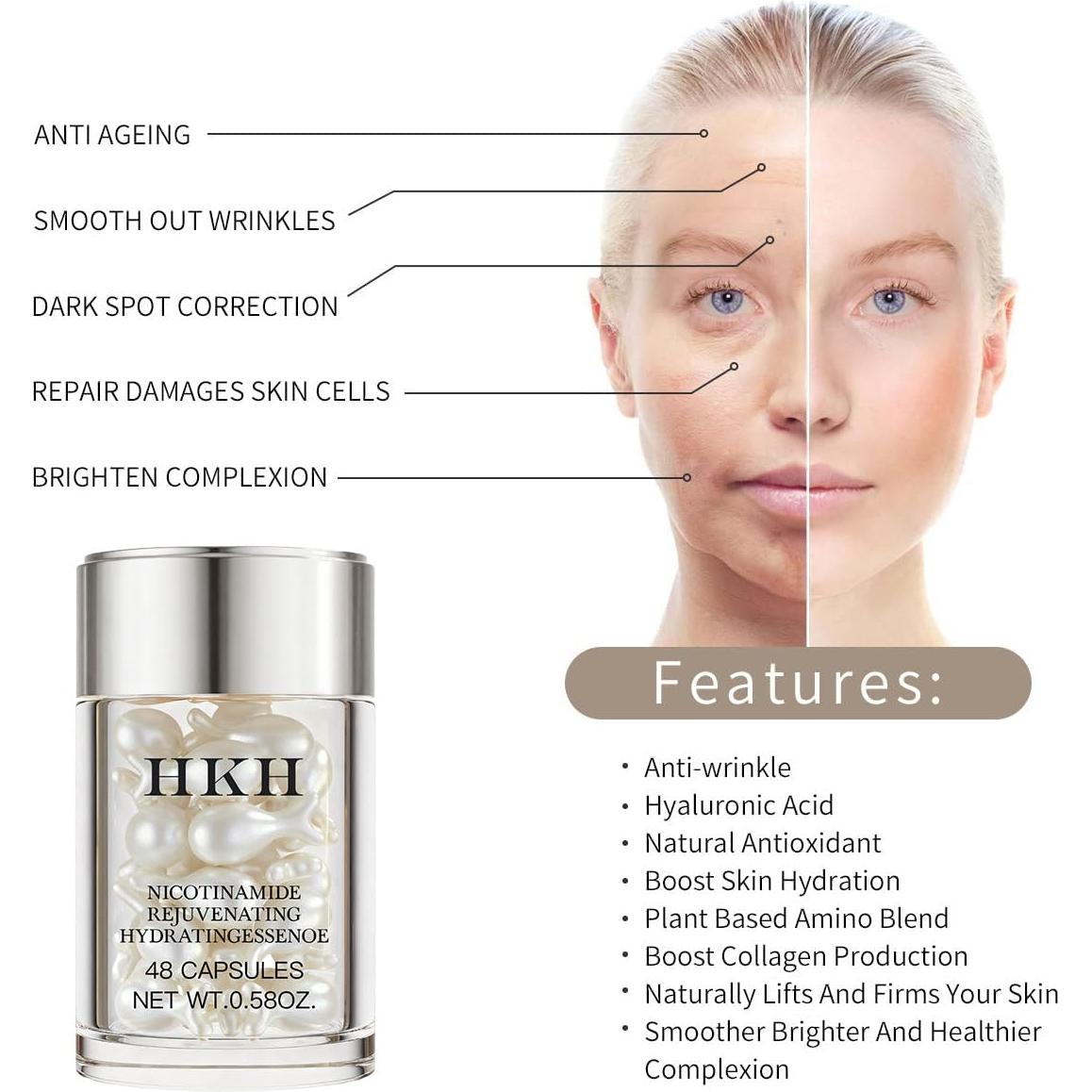 Cápsulas de Suero de Niacinamida HKH 48 Unidades - Hidratante Antienvejecimiento
