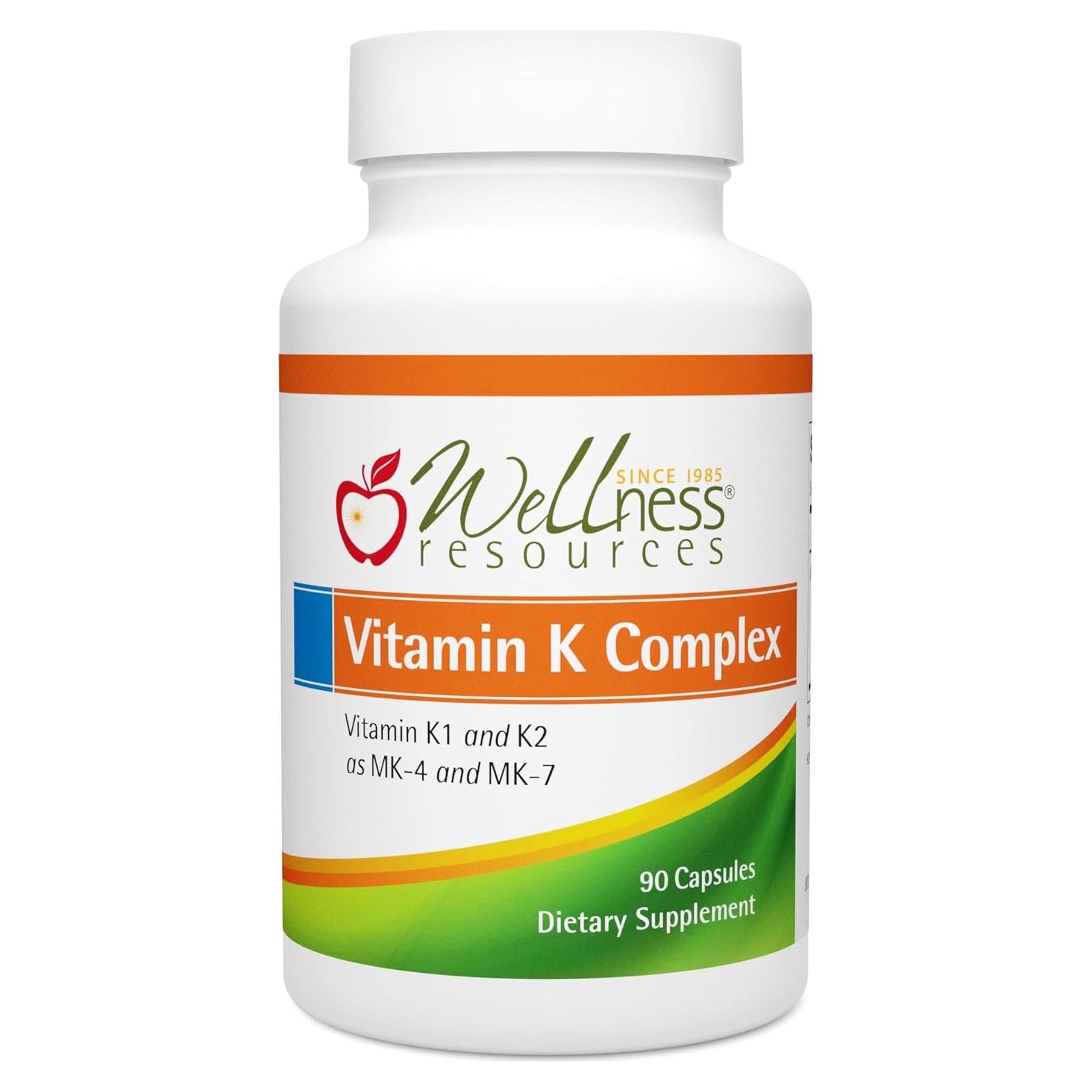 Suplemento de Vitamina K Complejo Wellness Resources 90 Cápsulas