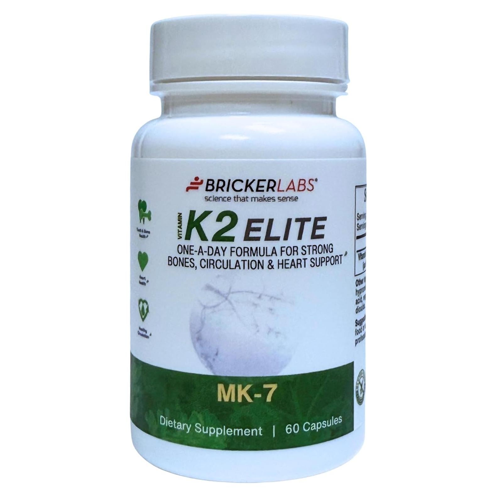 Suplemento Vitamina K2 MK-7 Bricker Labs 160mcg 60 Cápsulas
