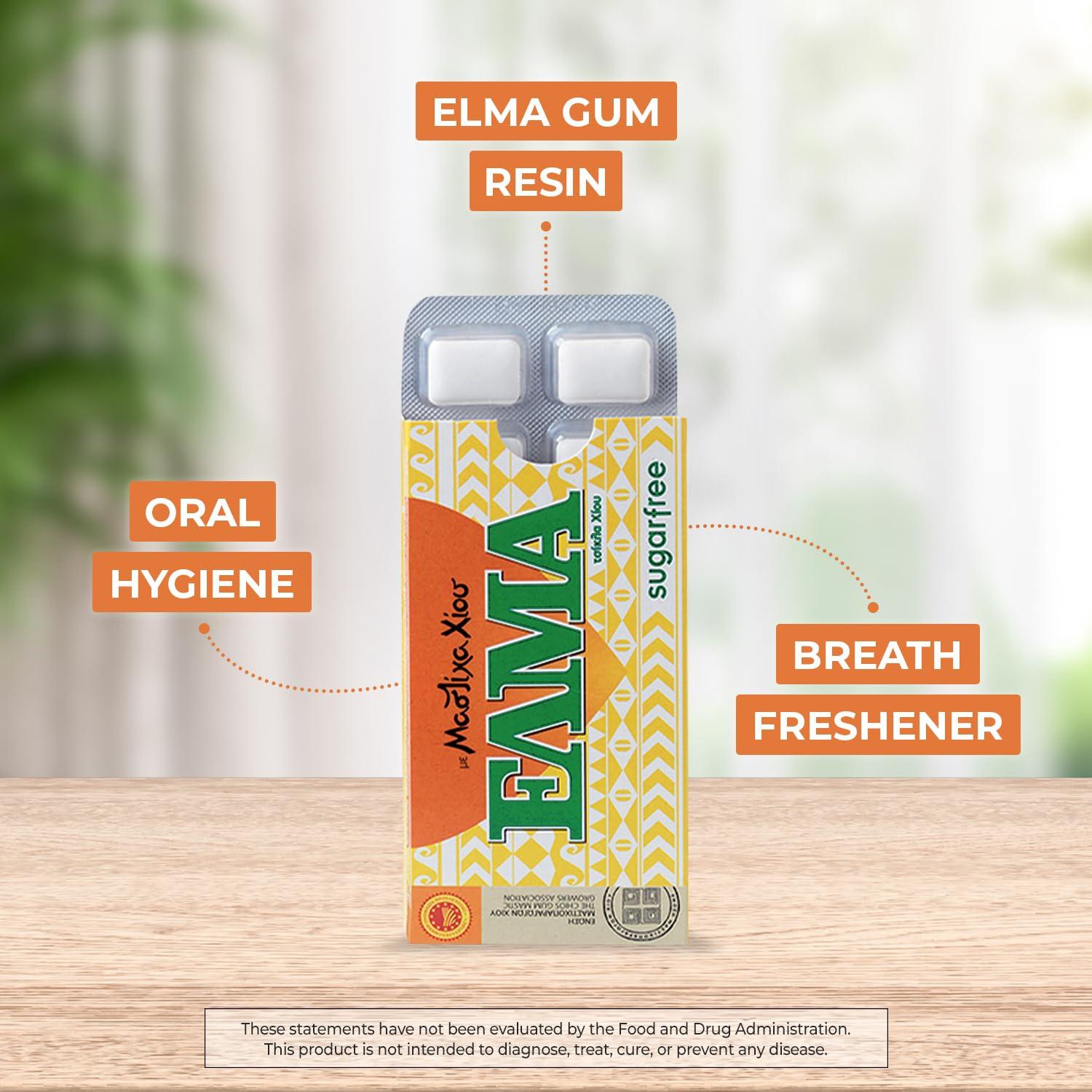 Chicle de Mastic Griego Elma Sin Azúcar 50 Piezas