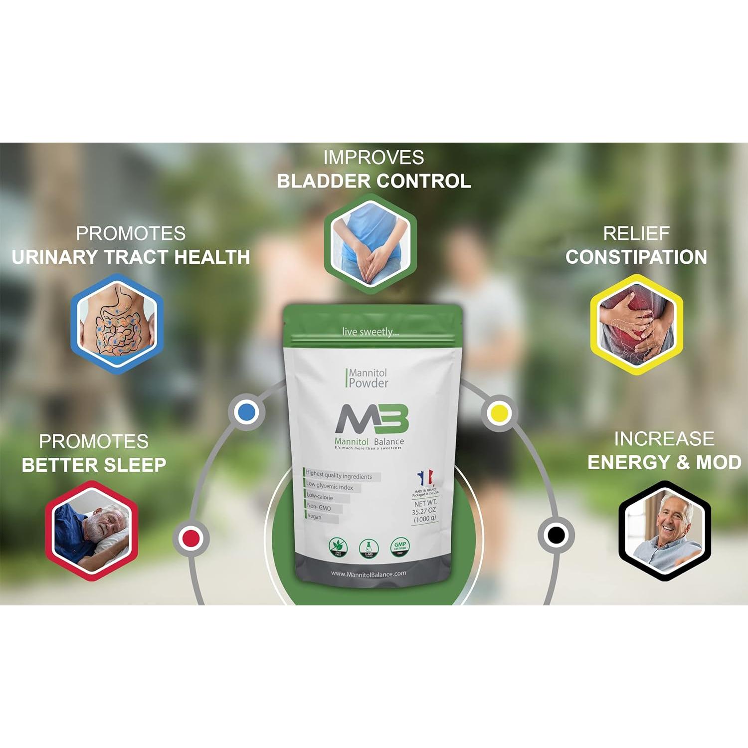 Polvo de Mannitol Balance de Mannitol 1kg - Edulcorante Natural