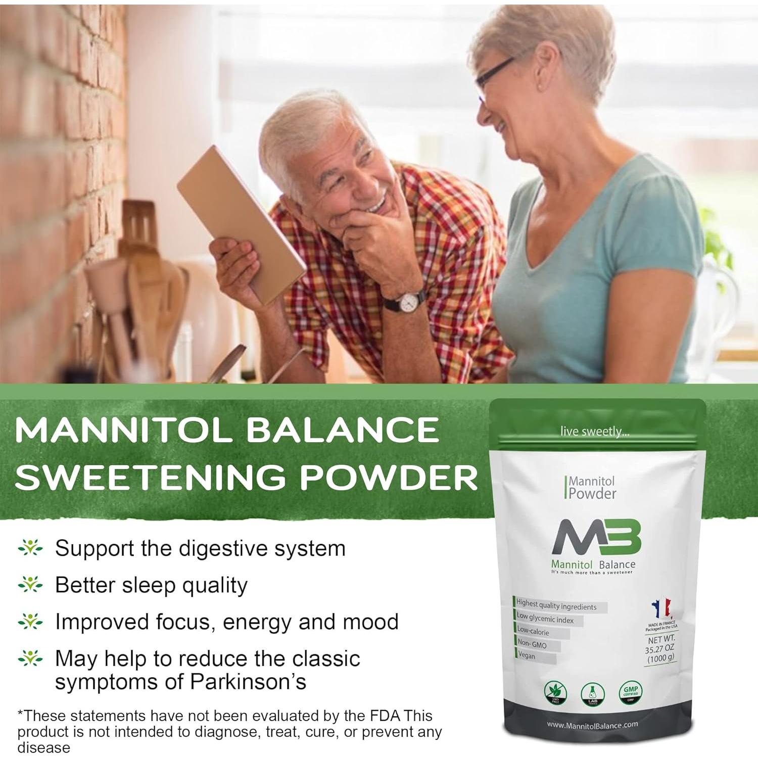 Polvo de Mannitol Balance de Mannitol 1kg - Edulcorante Natural