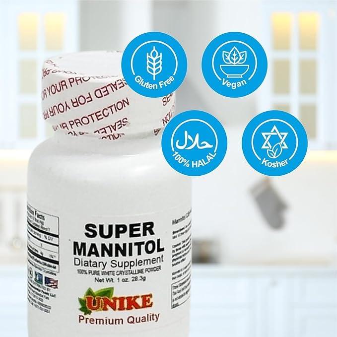 Edulcorante de Mannitol Unike Nutra 1kg - Sin Gluten y Natural