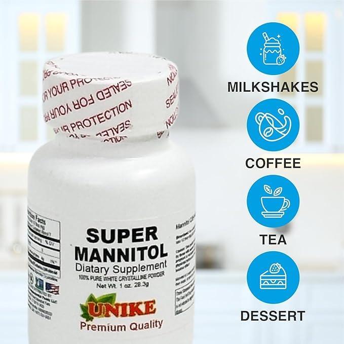 Edulcorante de Mannitol Unike Nutra 1kg - Sin Gluten y Natural