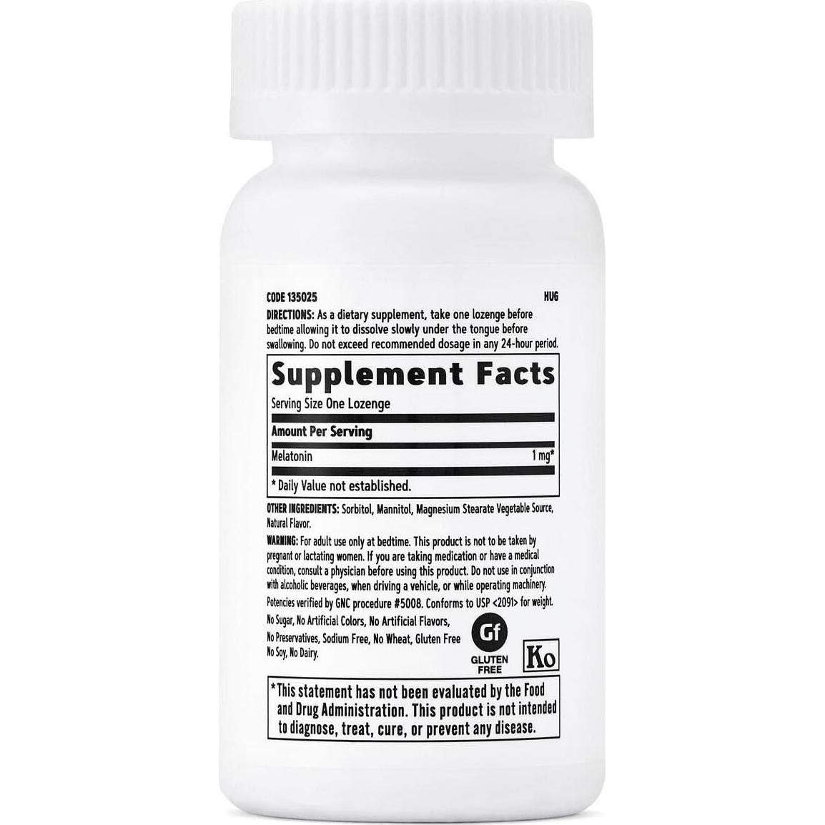 GNC Melatonina 1mg Cereza - 120 Pastillas para Dormir