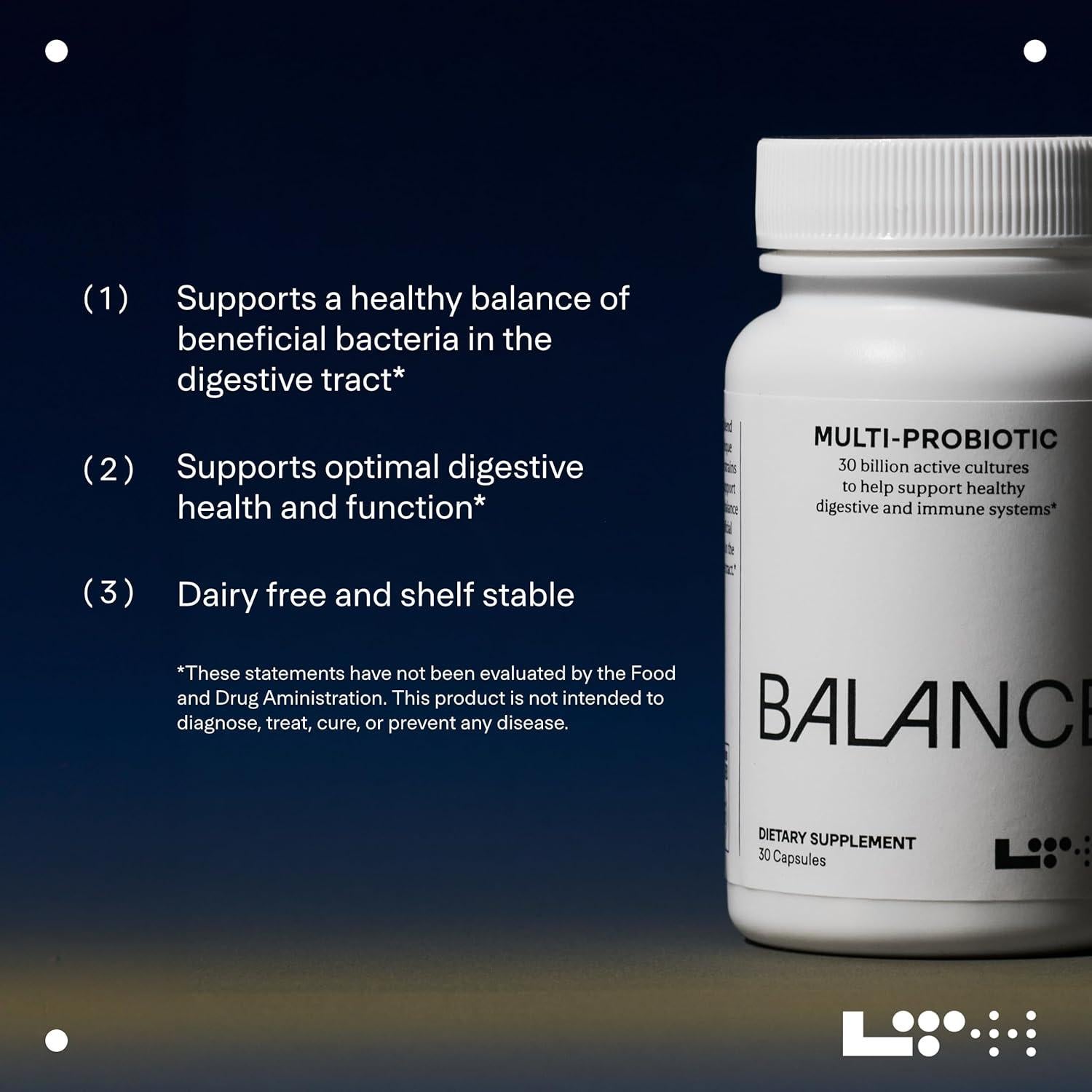 Probiotico Balance Multi Pro 30B LTH - 30 Mil Millones CFUs - 30 Cápsulas