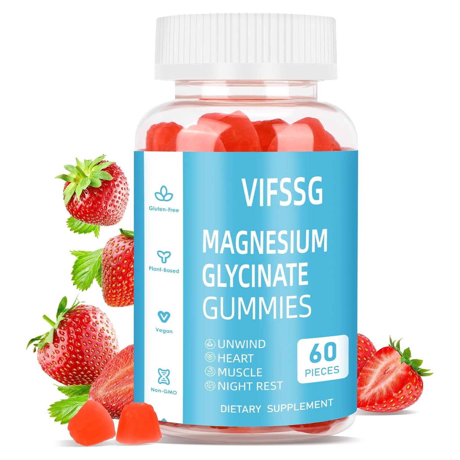 Gomitas de Glicinato de Magnesio VIFSSG 400mg Sin Azúcar 60 Unidades