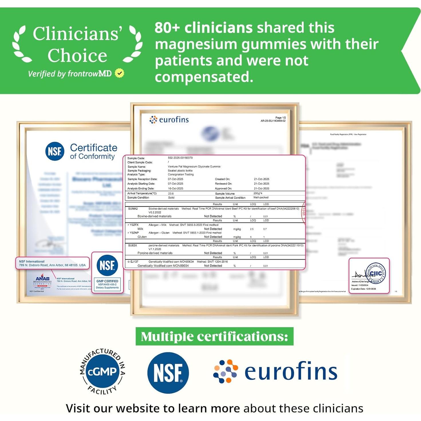 Gominolas de Magnesio Glicinato 400mg Venture Pal 60 Unidades