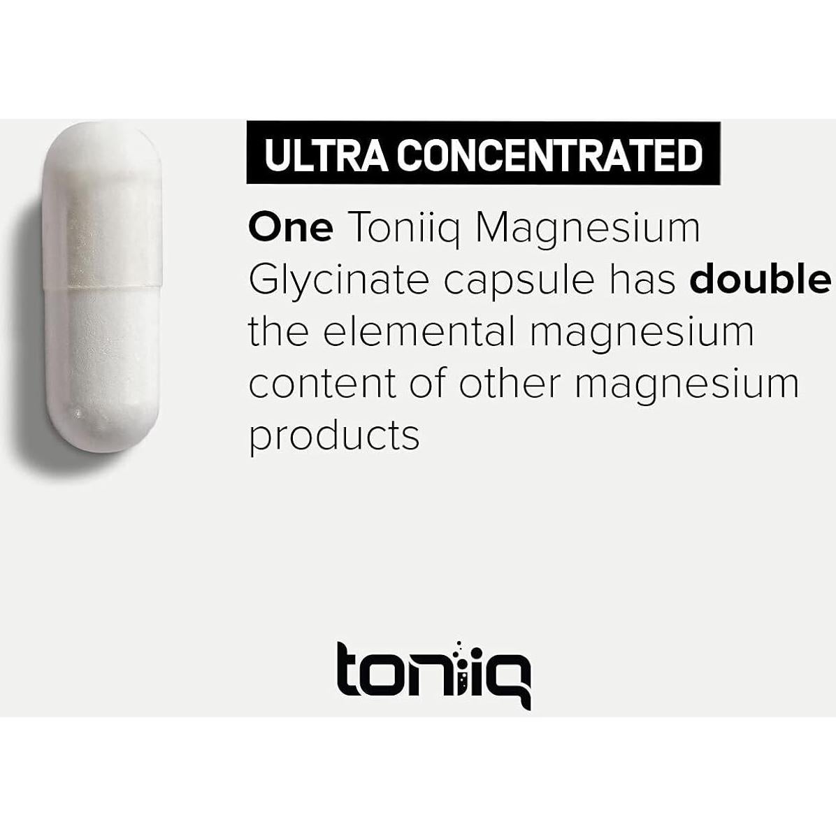 Suplemento de Magnesio Glicinato Toniiq 3000mg - 240 Cápsulas