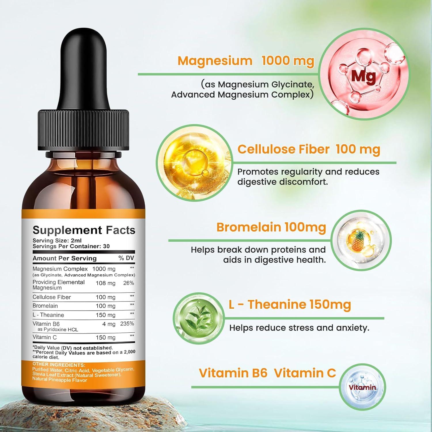 Gotas Líquidas de Glicinato de Magnesio ReviNutra 59 ml