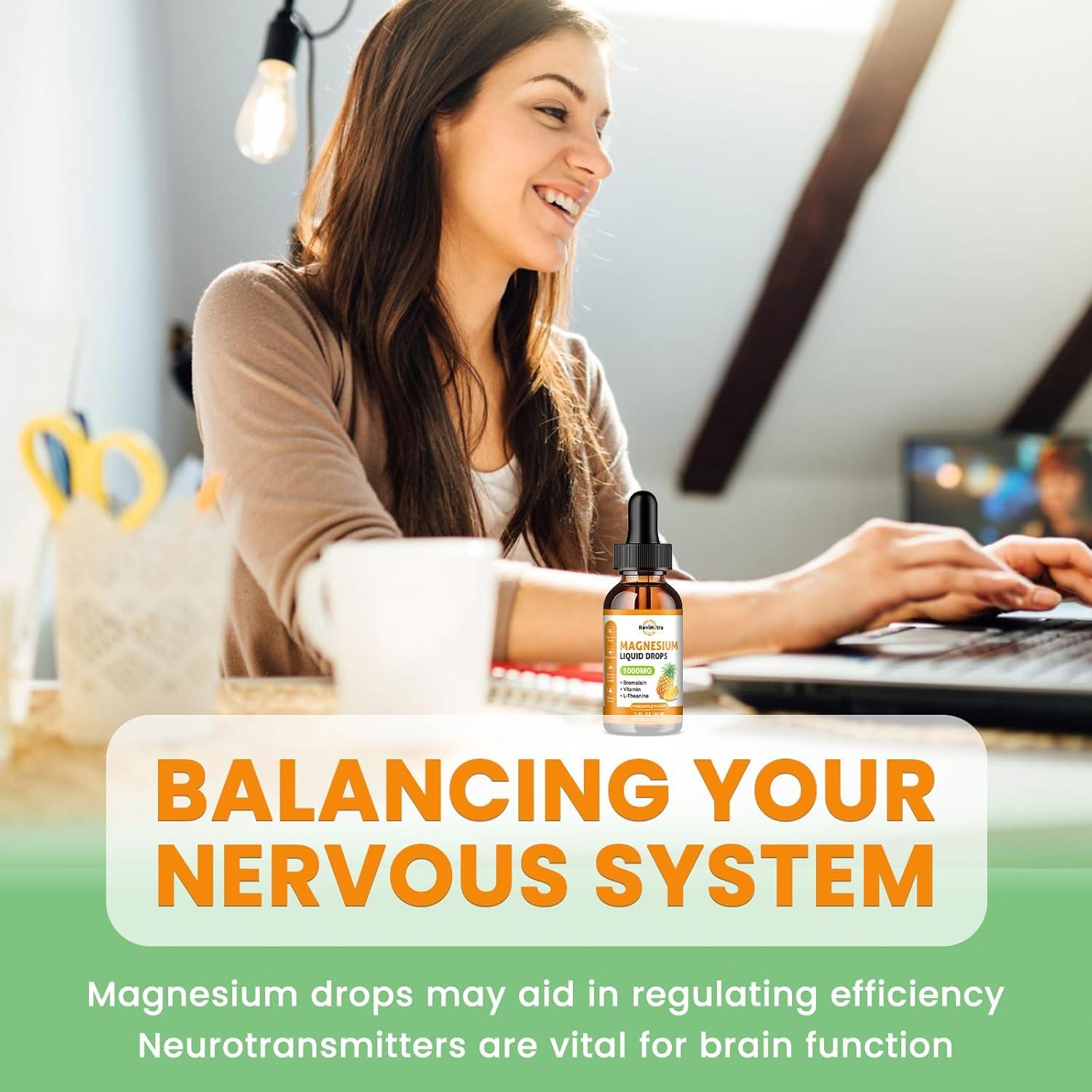 Gotas Líquidas de Glicinato de Magnesio ReviNutra 59 ml