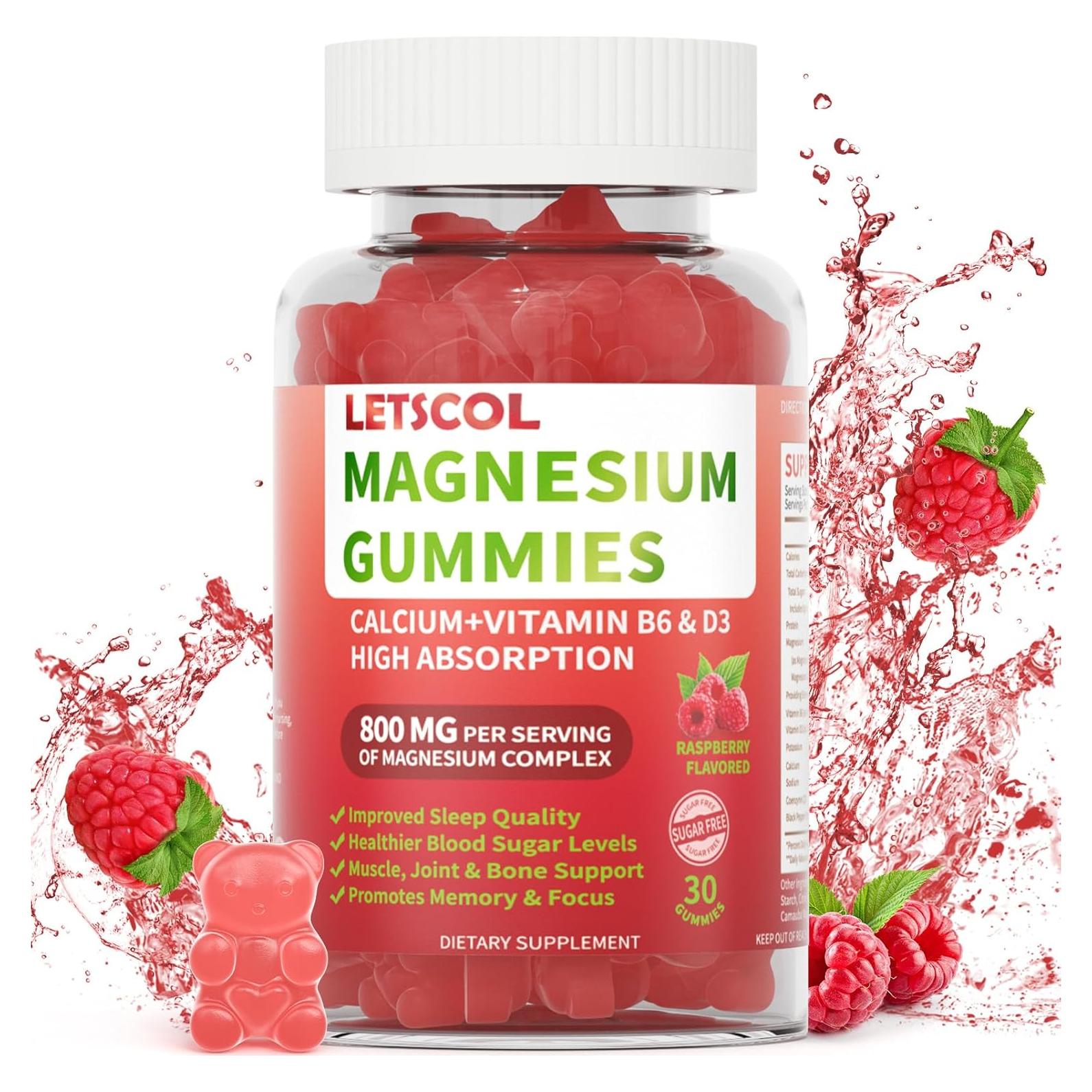 Gomitas de Glicinato de Magnesio 800mg LETSCOL - Sin Azúcar