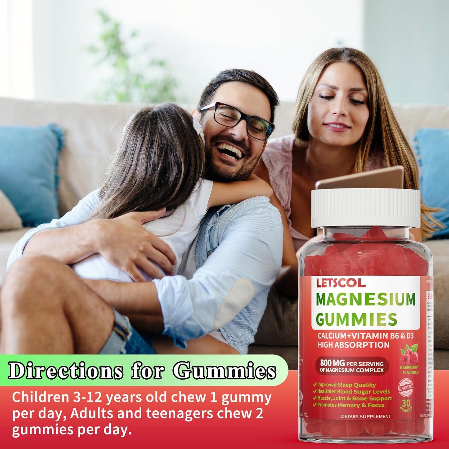 Gomitas de Glicinato de Magnesio 800mg LETSCOL - Sin Azúcar