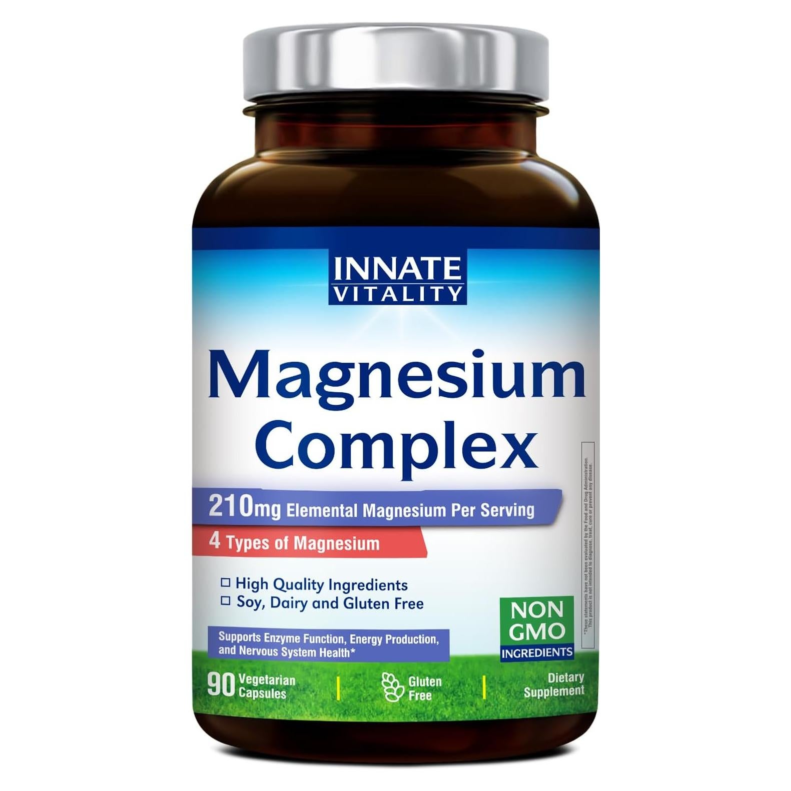 Complejo de Magnesio Vitalidad Innata 90 Cápsulas 4-en-1