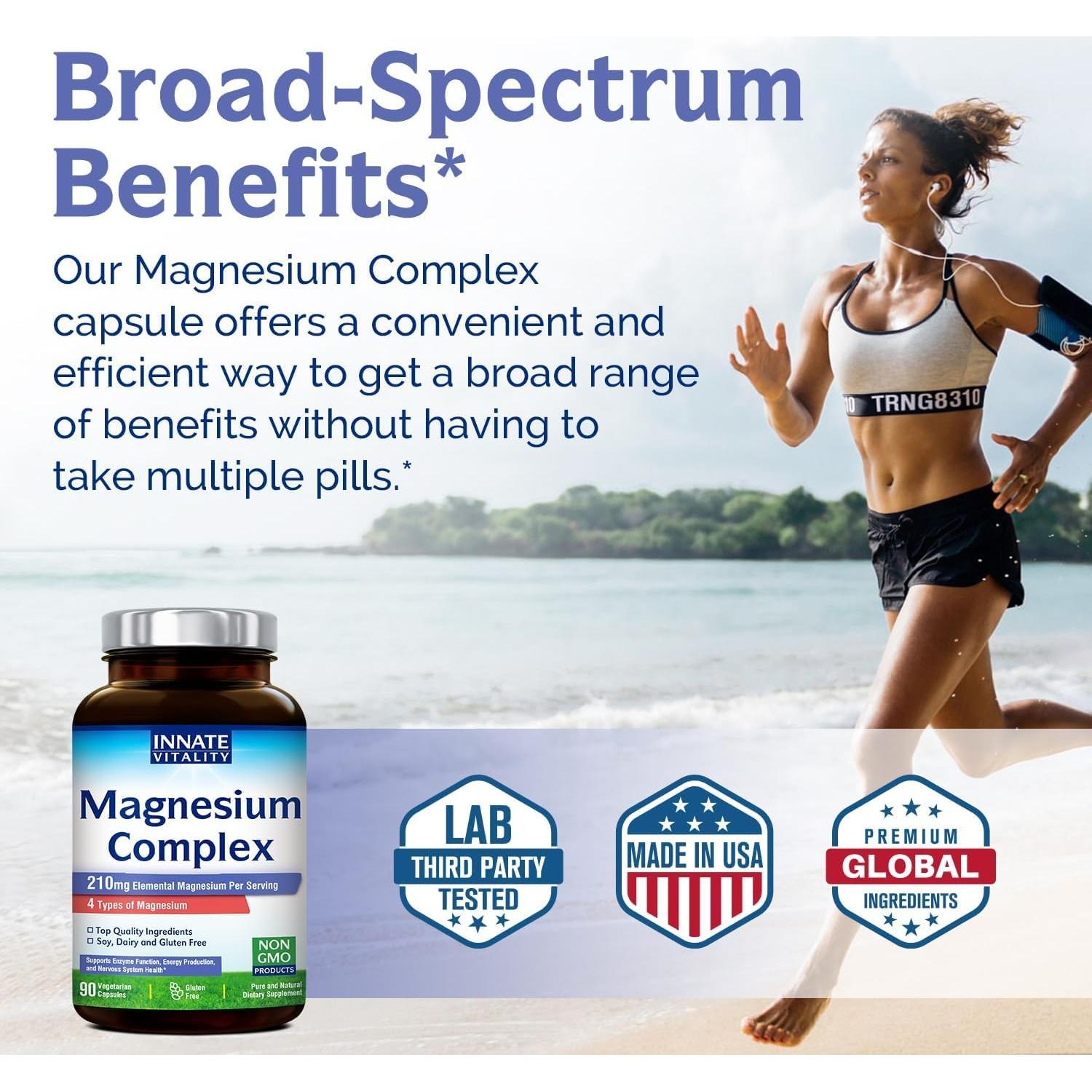 Complejo de Magnesio Vitalidad Innata 90 Cápsulas 4-en-1