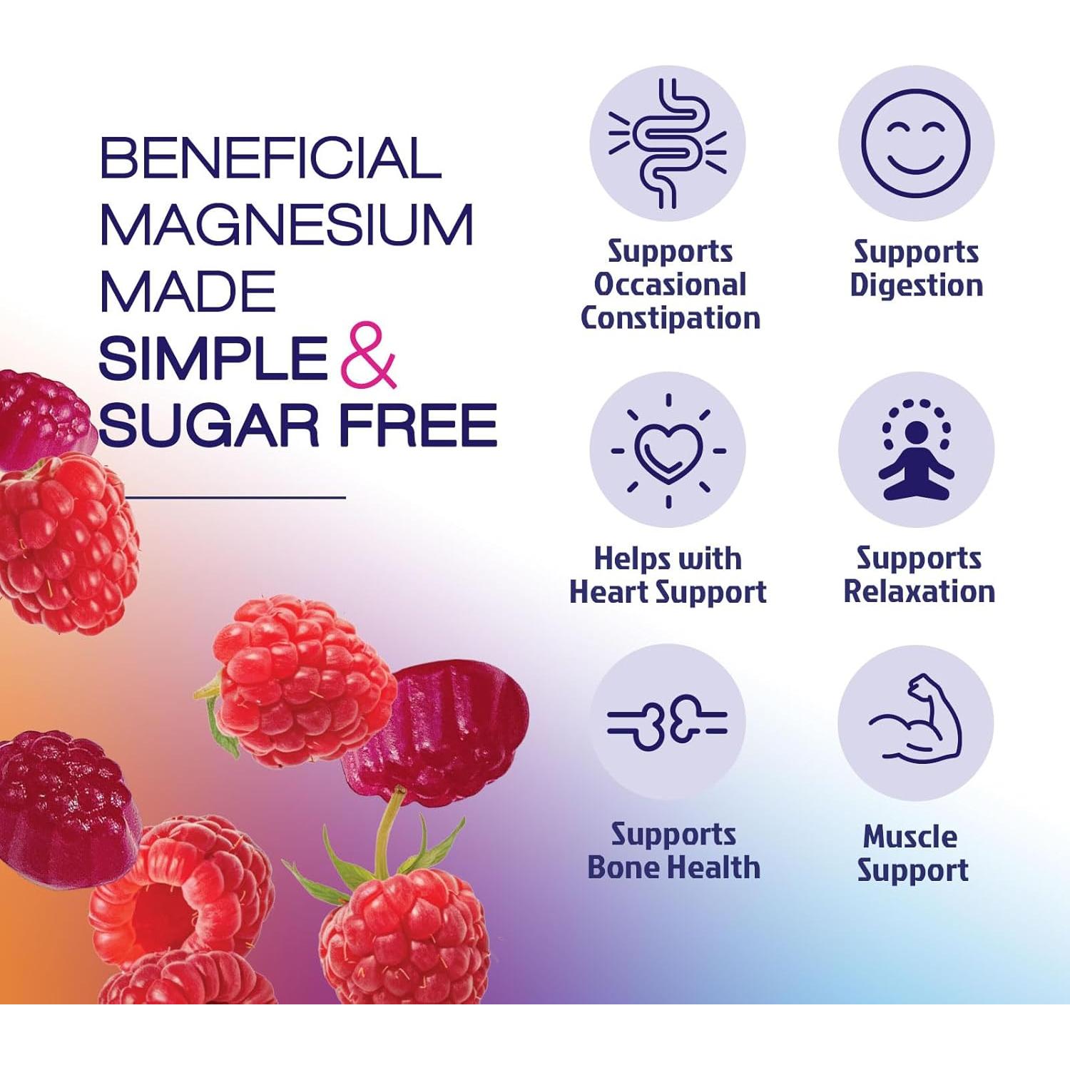 Suplemento de Magnesio Citrato Gominolas Nature's Peak 60 Unidades