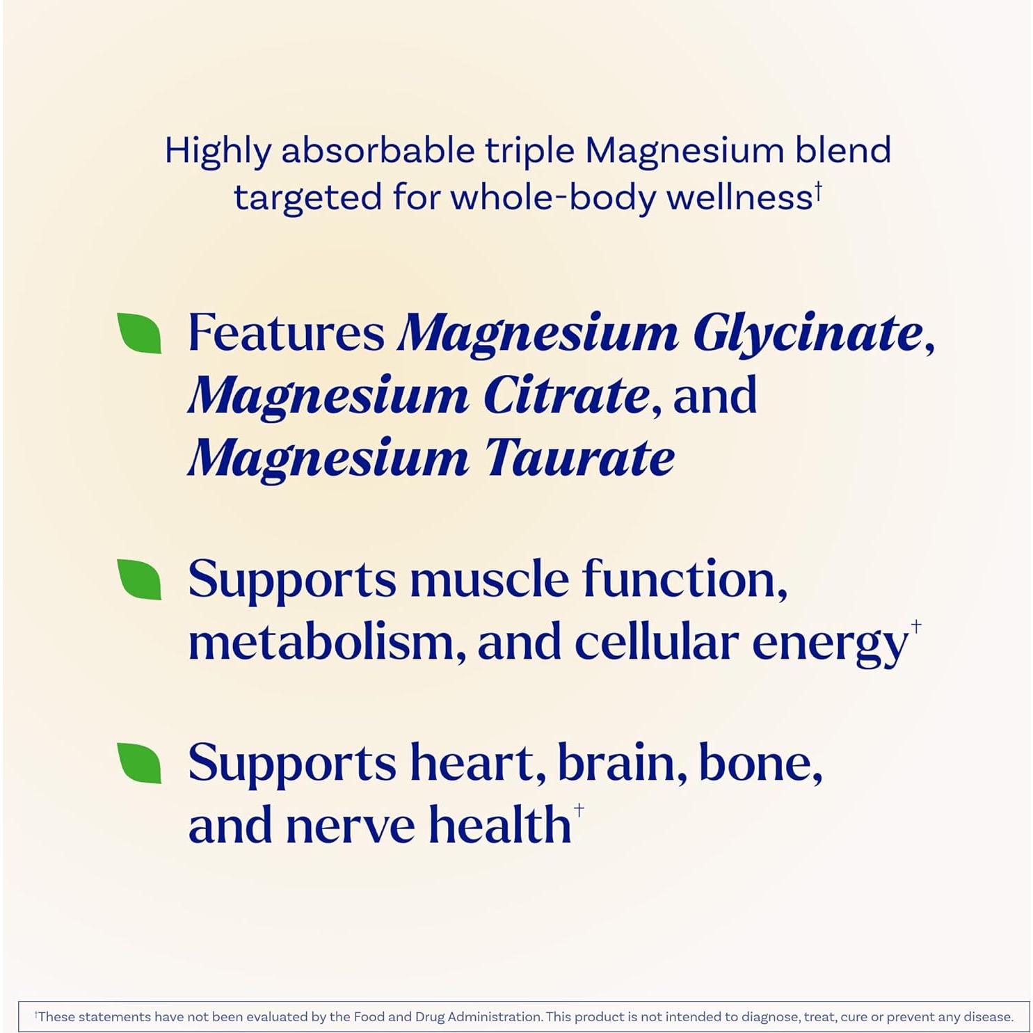 Suplemento de Magnesio Triple Natrol 200mg - 60 Cápsulas