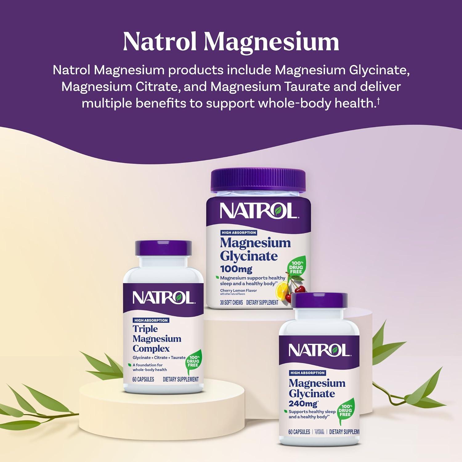 Suplemento de Magnesio Triple Natrol 200mg - 60 Cápsulas