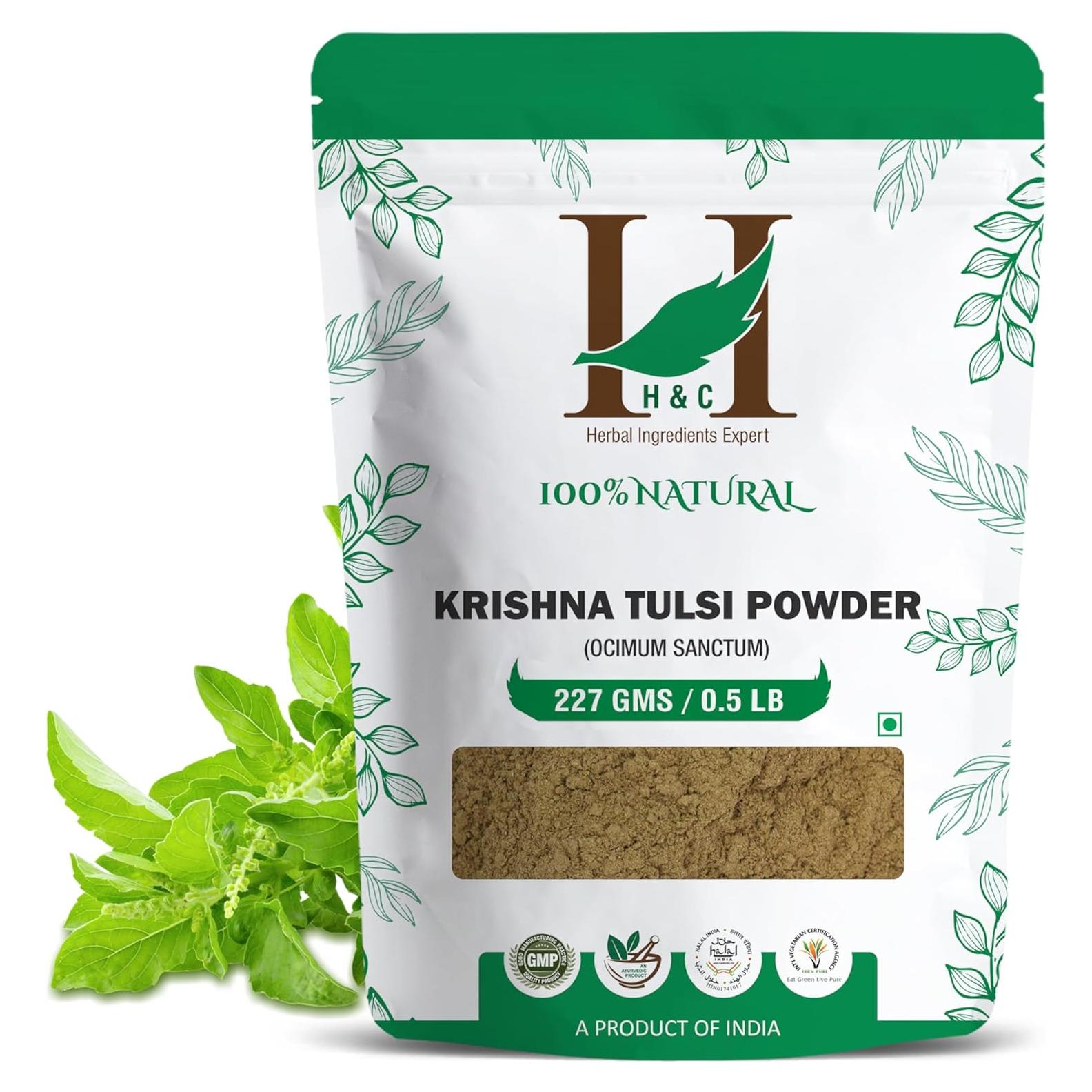 Polvo de Hojas de Tulsi 100% Natural H&C 227g Suplemento